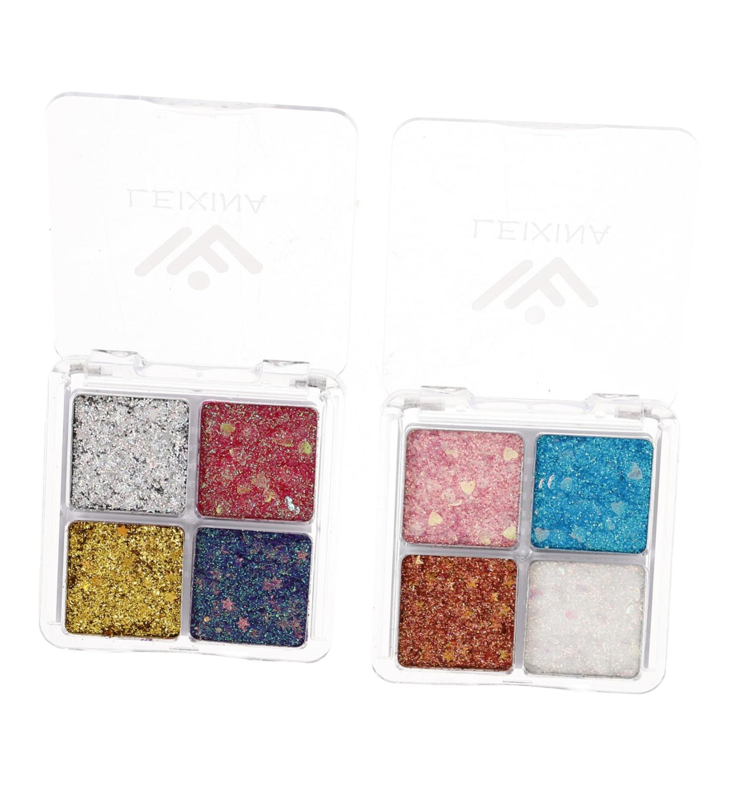 IWOWHERO 2pcs Glitter Eye Makeup Eyeshadow Women Glitter Eye Shadow Glitter Makeup Eye Glitter Face Glitter - Buy Online on GoSupps.com