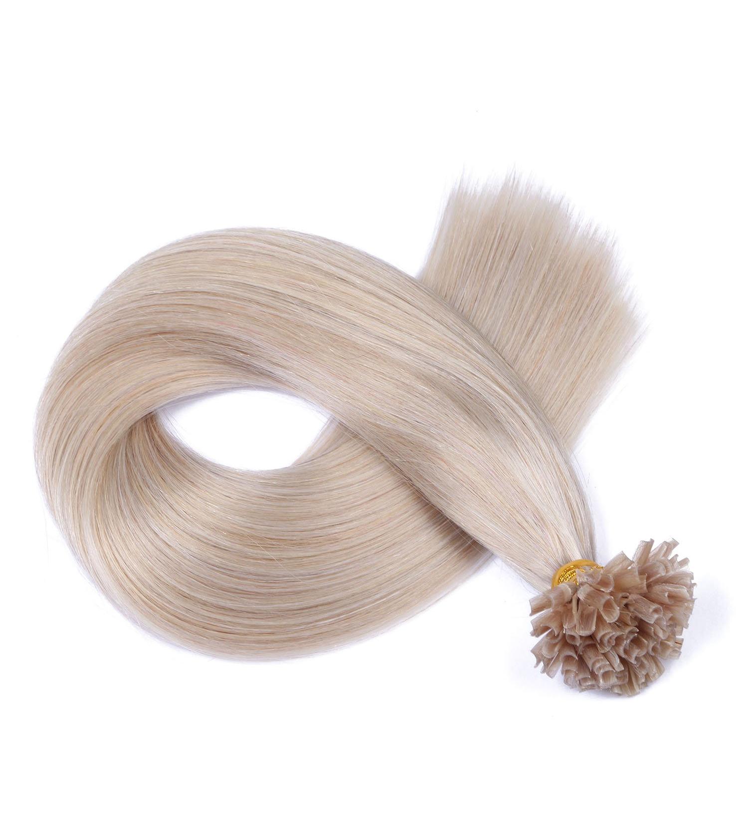 High-Quality Gray Keratin Bond Hair Extensions - 40cm U-Tip 25 Strands 100% Remy Hair | Novon Hair Extensions - Buy Online on GoSupps.com