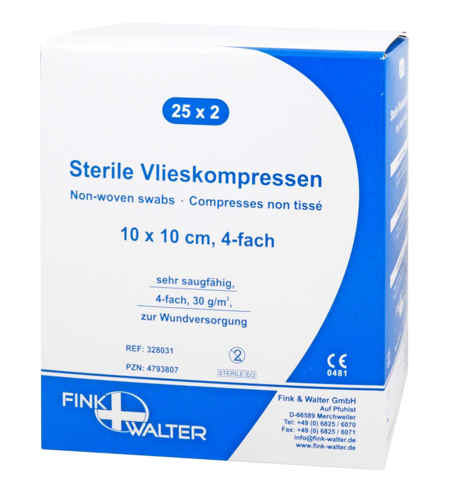 Vlies compresses 10x10 cm sterile 4 times