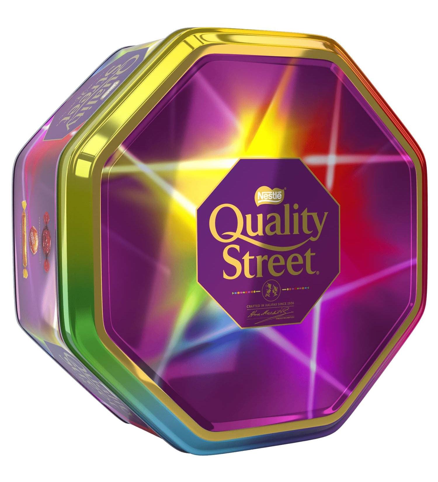 Chocolates Quality Street Tin 813g - Assorted Milk & Dark Chocolates - Suitable For Vegetarians - Free From Artificial Colours - Chocolates Toffees Tub Lover's - Sharing at Christmas & Celebrations
