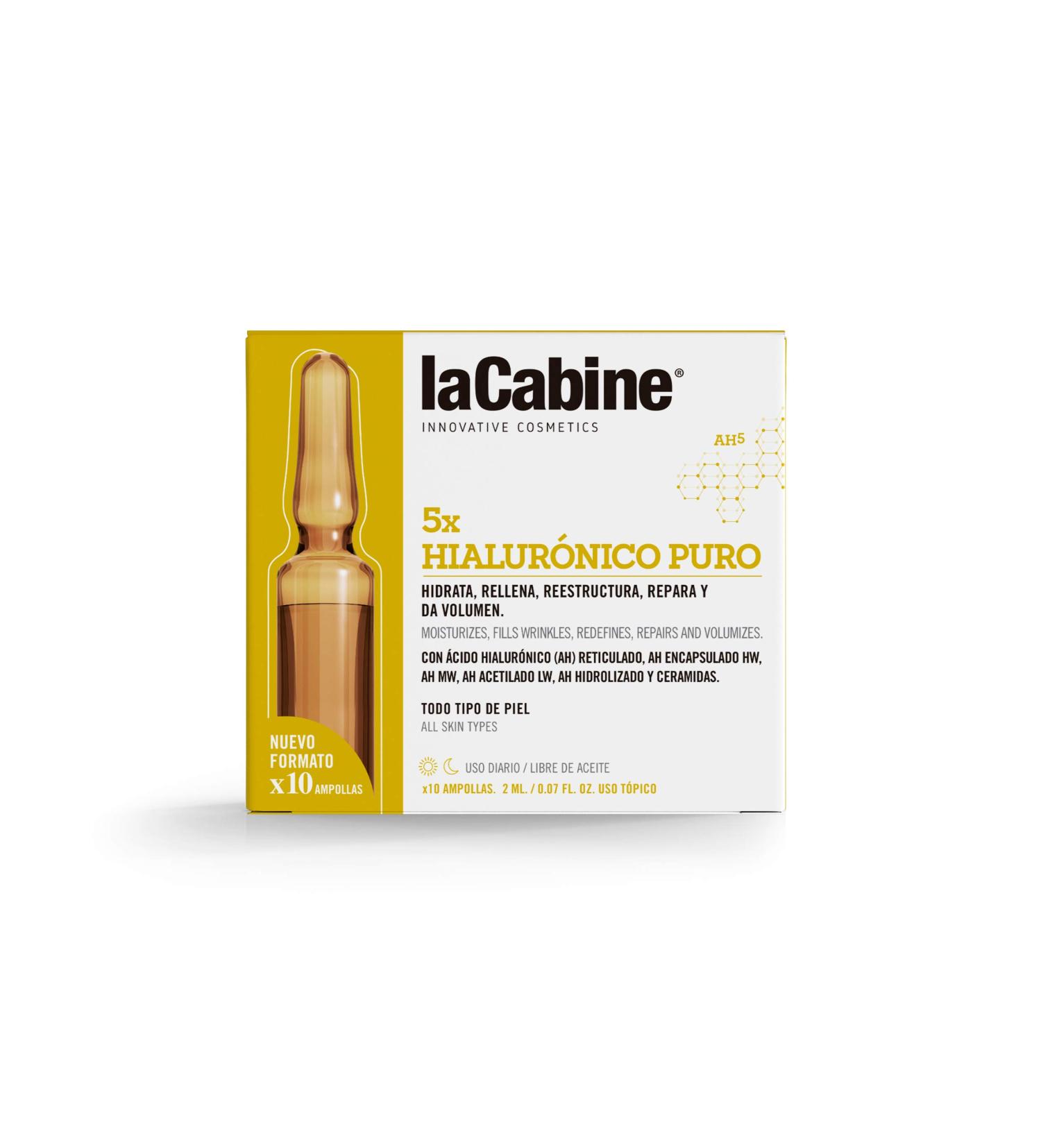 La Cabine 5x Pure Hyaluronic 10 Ampoules 2ml - Hydrating Serum for Skin - Buy Online on GoSupps.com