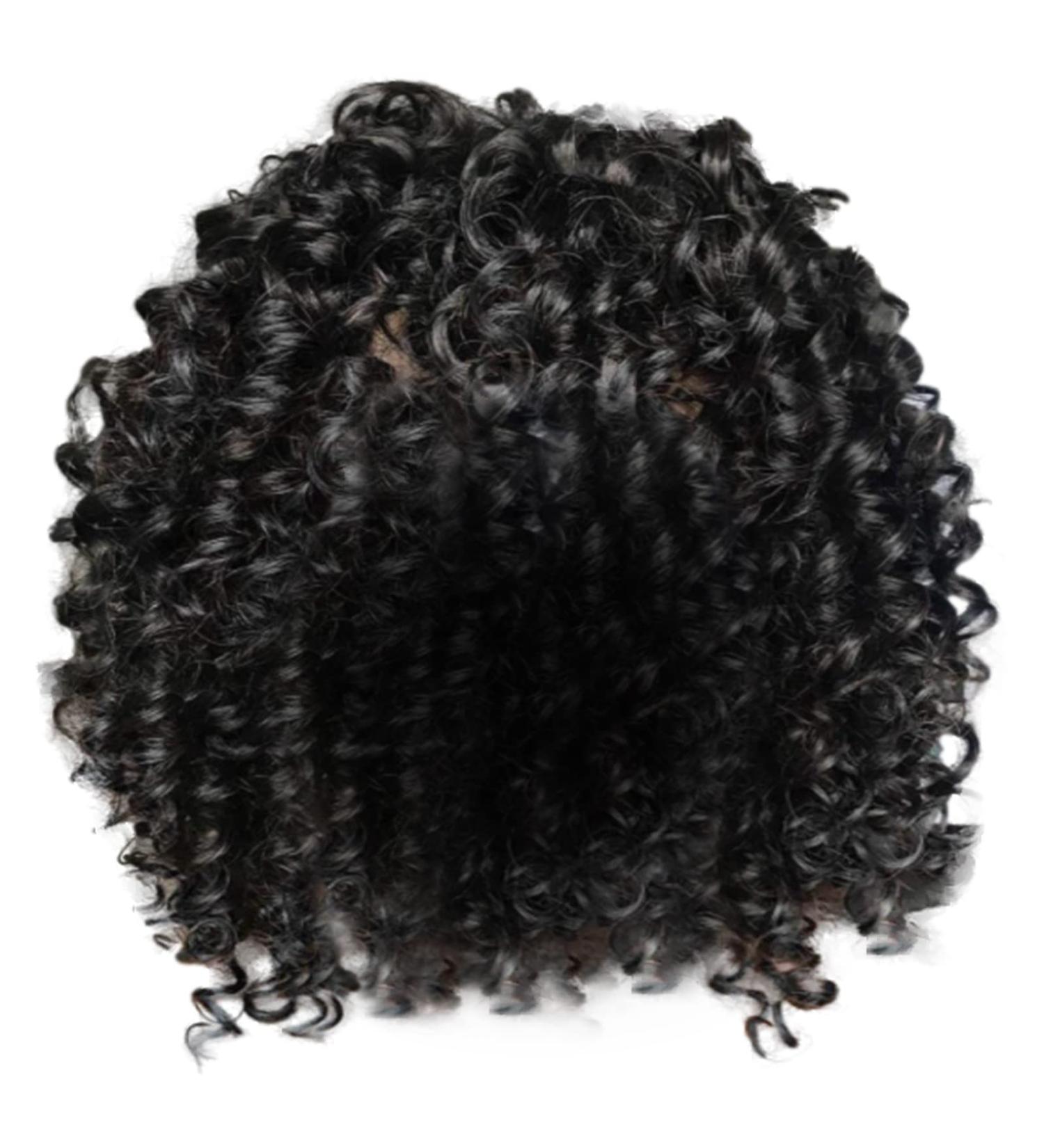 Cute Hair Clips European And American Small Curly African Ladies Wig Rod Fluffy Fiber High Temperature Silk Headgear Suitable For Black Women Large Cap Wigs for Women Pink One Size - Buy Online on GoSupps.com