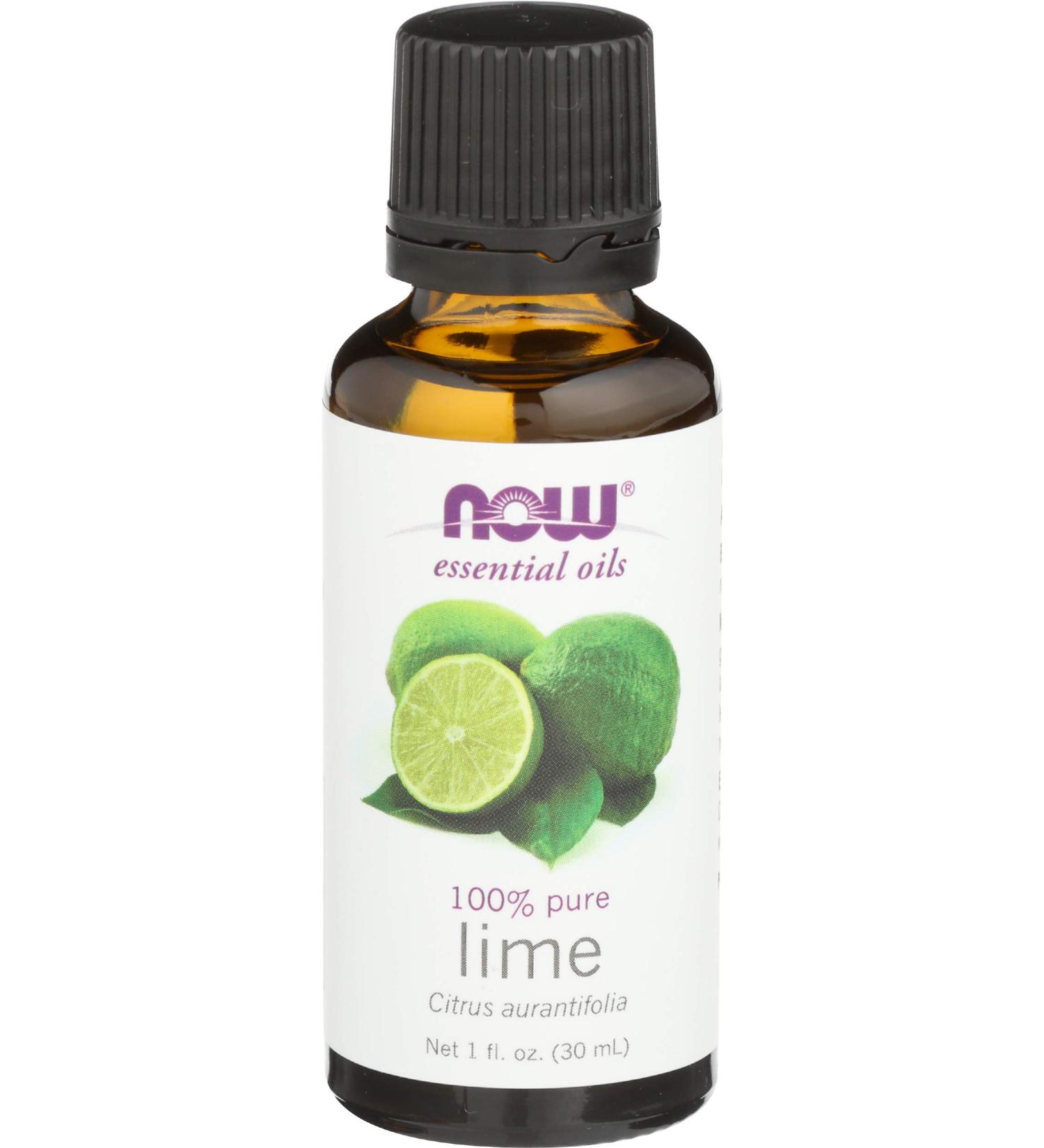 Now Foods Lime Essential Oil 1 fl oz - 100% Pure & Natural Aroma - Buy Online on GoSupps.com