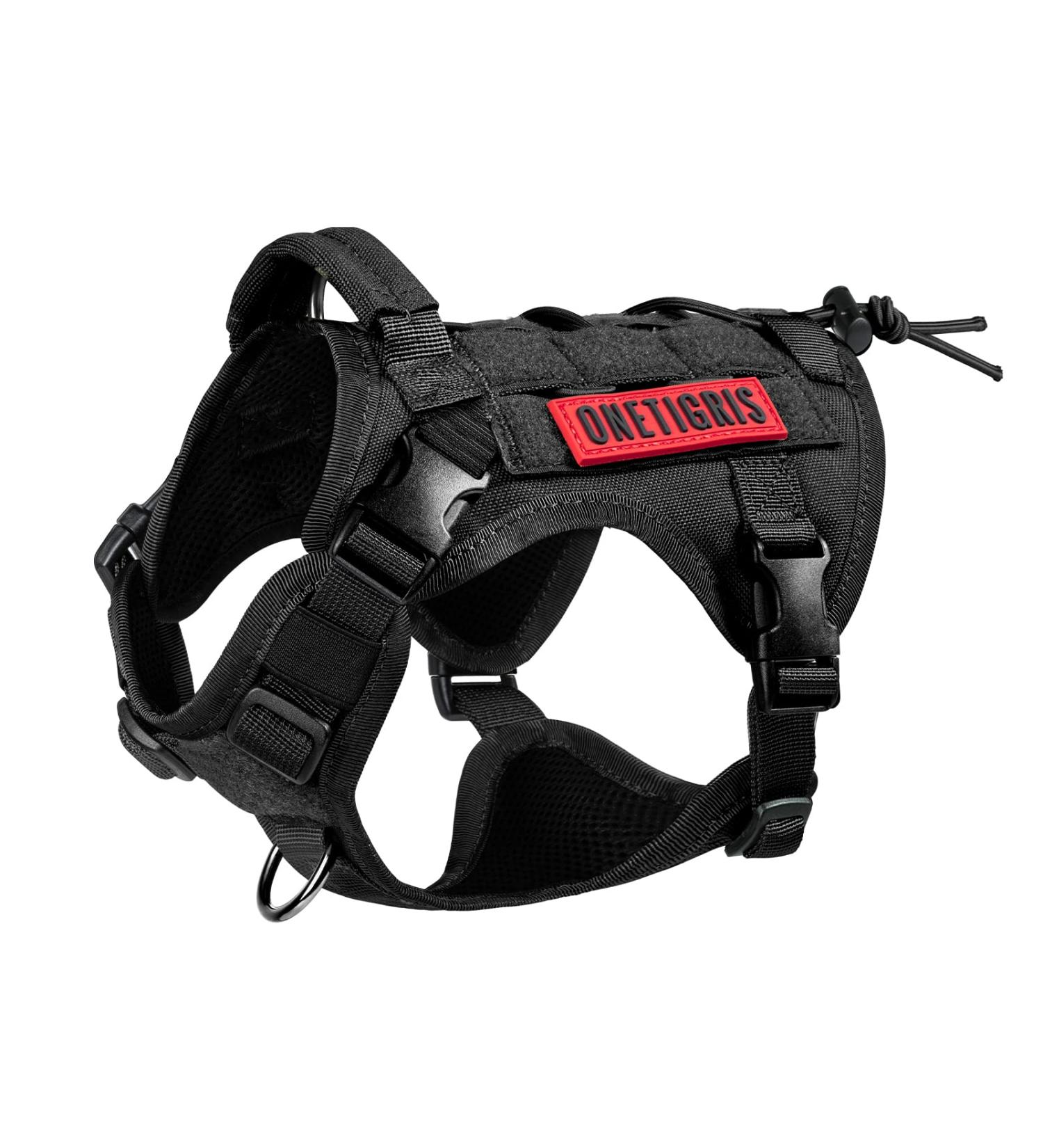 Oneigris Tactical Dog Harness - Fire Watcher Vest for Training & Service | 1000D Nylon (M Black) - Buy Online on GoSupps.com