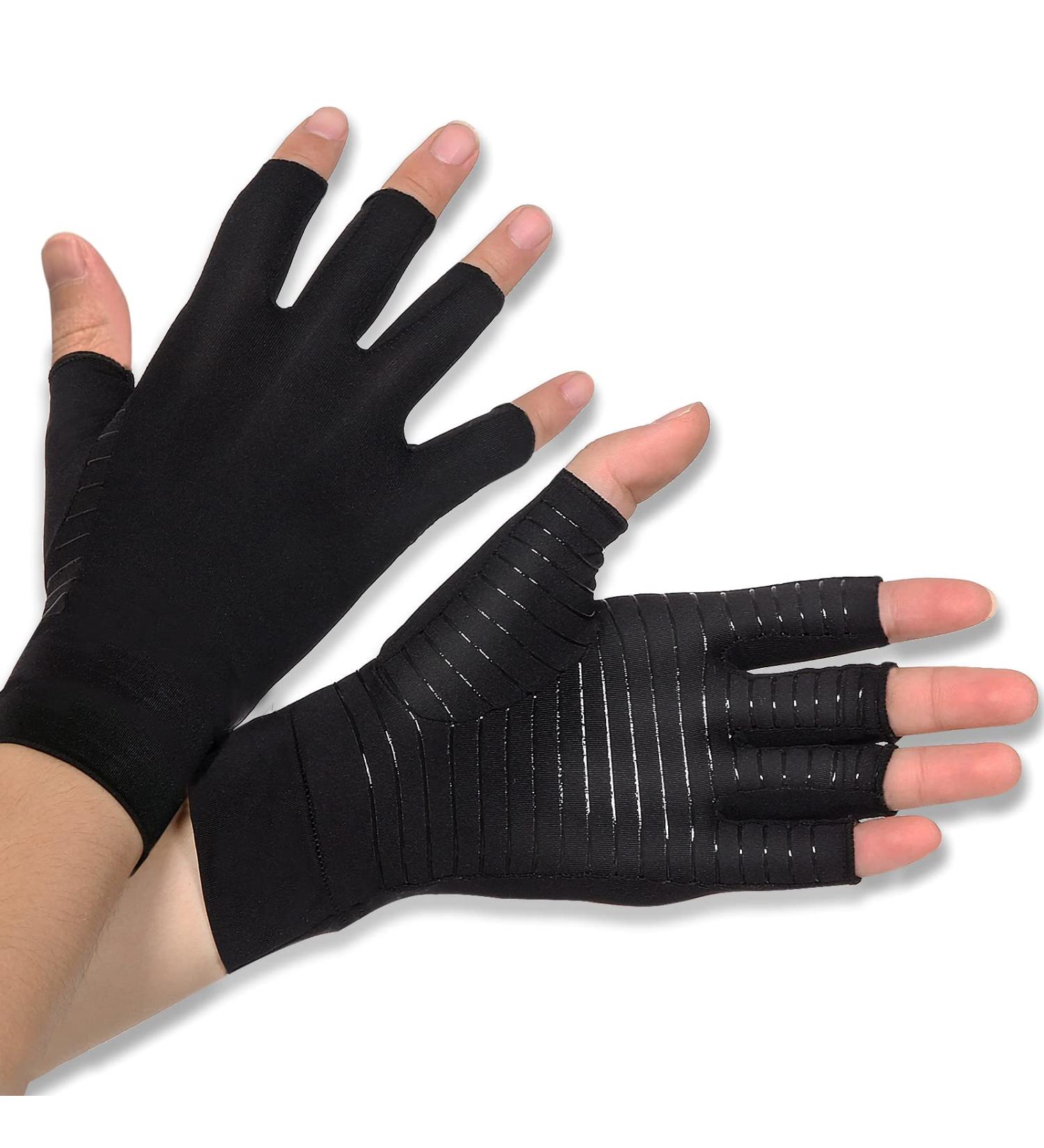 Donfri Copper Arthritis Compression Gloves - Pain Relief & Warmth for Men & Women (Large) | Best eCommerce Shipping Worldwide - Buy Online on GoSupps.com