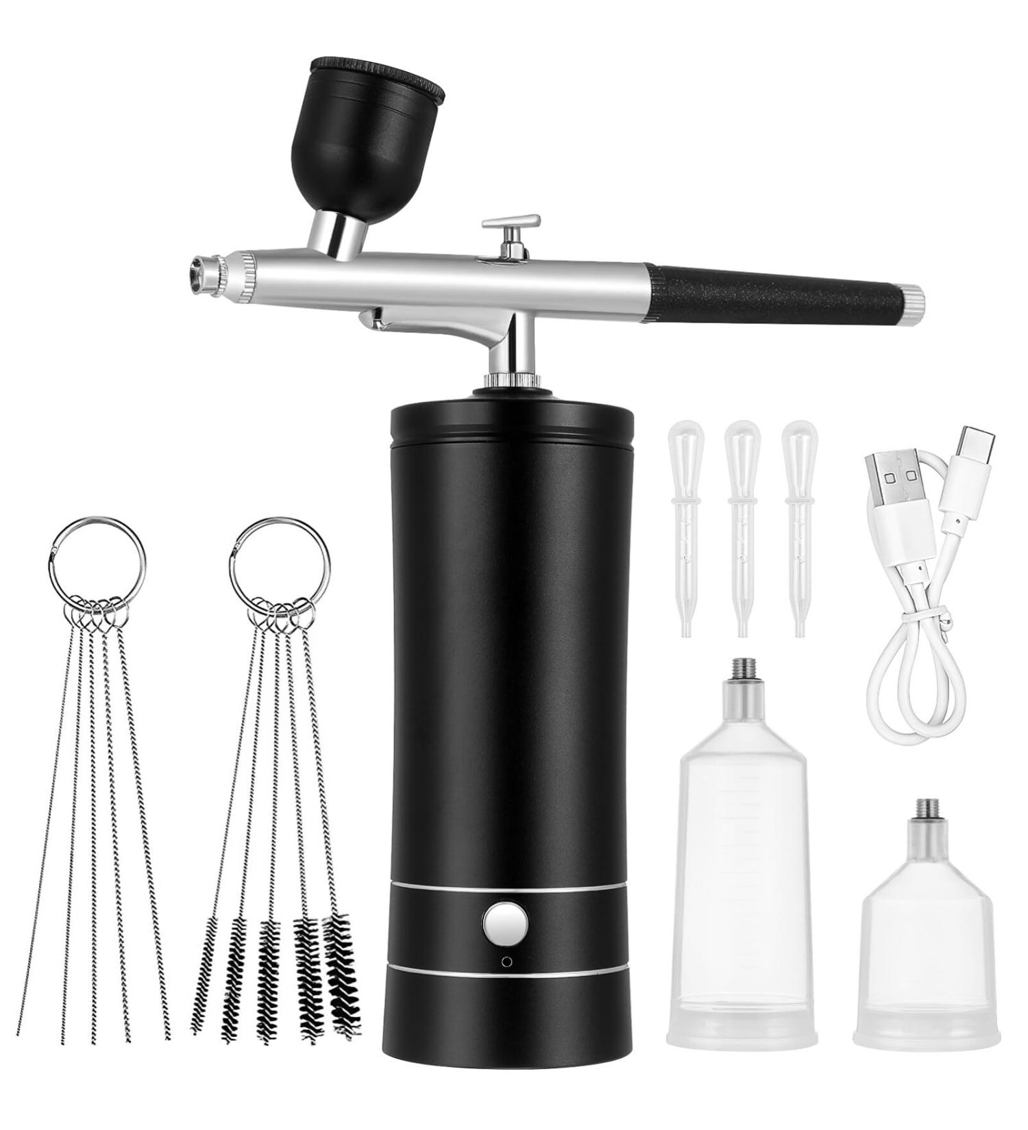 Beaupretty 1 Set Air Brush for Barber Airbrush Kit Airbrush Makeup Air Brush for Nails Air Brush Kit Airbrush Paint Kit Cordless Airbrush Spray Nail Airbrush Aluminum Alloy Tool Usb Black - Buy Online on GoSupps.com