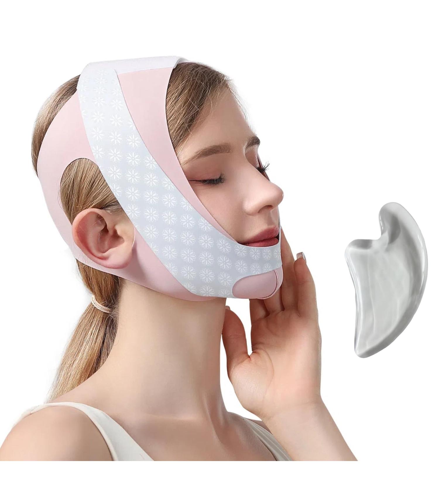 Double Chin Strap - V Line Lifting Mask for Women Reusable Jaw Shaper | Slimming Face Contour for Sleep - Buy Online on GoSupps.com