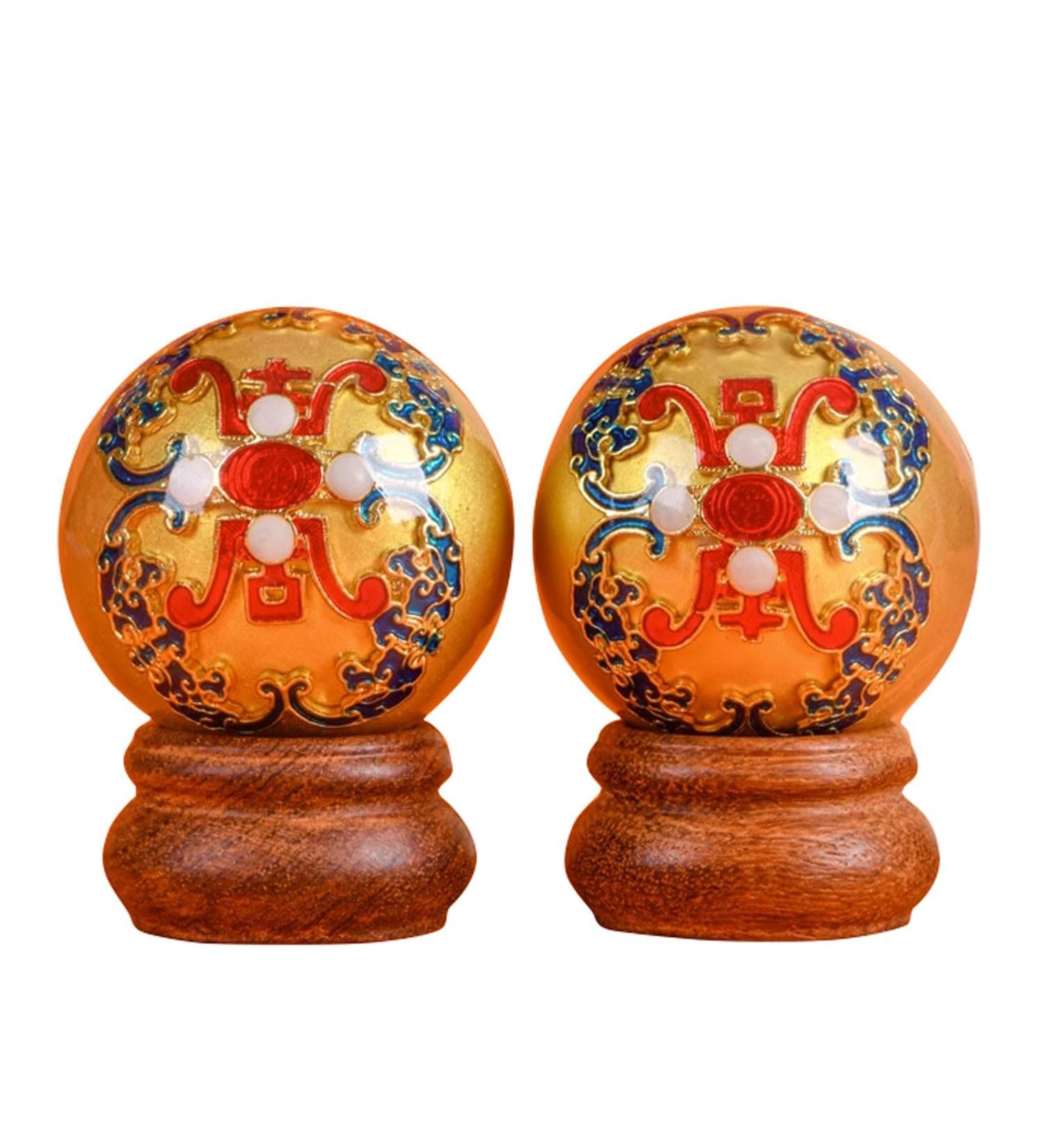 Sciaza Klangkugel Massageball | Hand-Made Baoding Eisenball for Hand Exercises | Solid Fitness Ball - Color A Size Specify Size  - Buy Online on GoSupps.com