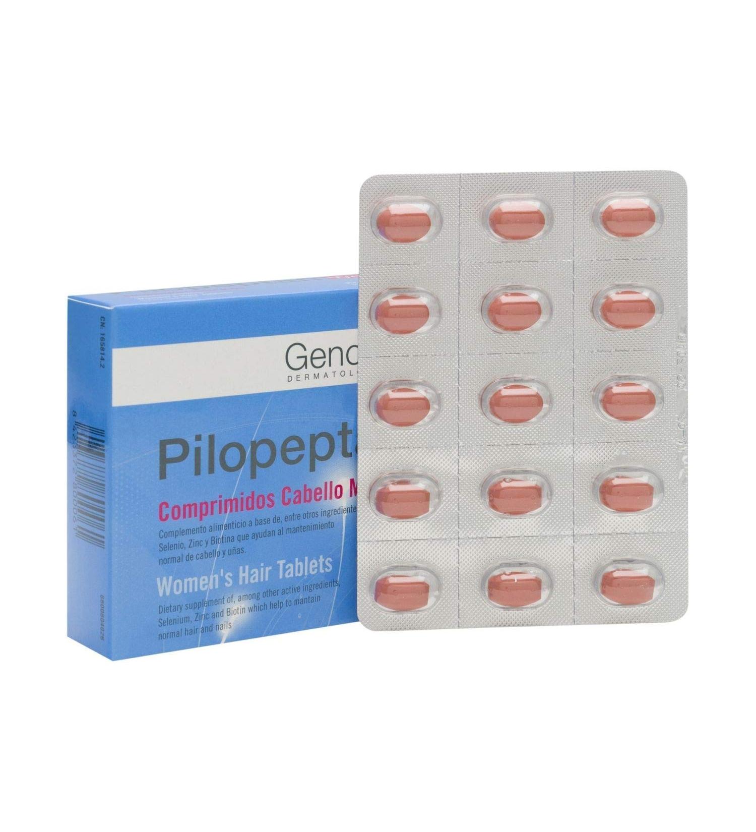 Genov Pilopeptan Femme 30 x 2 (60 comprimidos) Tratamiento para el crecimiento del cabello Detener la p rdida de cabello Tratamiento de u as y cabello Espa a