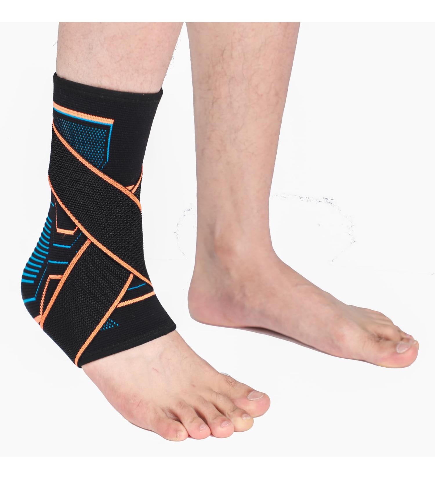 VITTO Ankle Support for Sprained Ankle Arthritis Joint Pain - Multi Zone Compression Sleeve with Strap for Sports Basketball - Buy Online on GoSupps.com