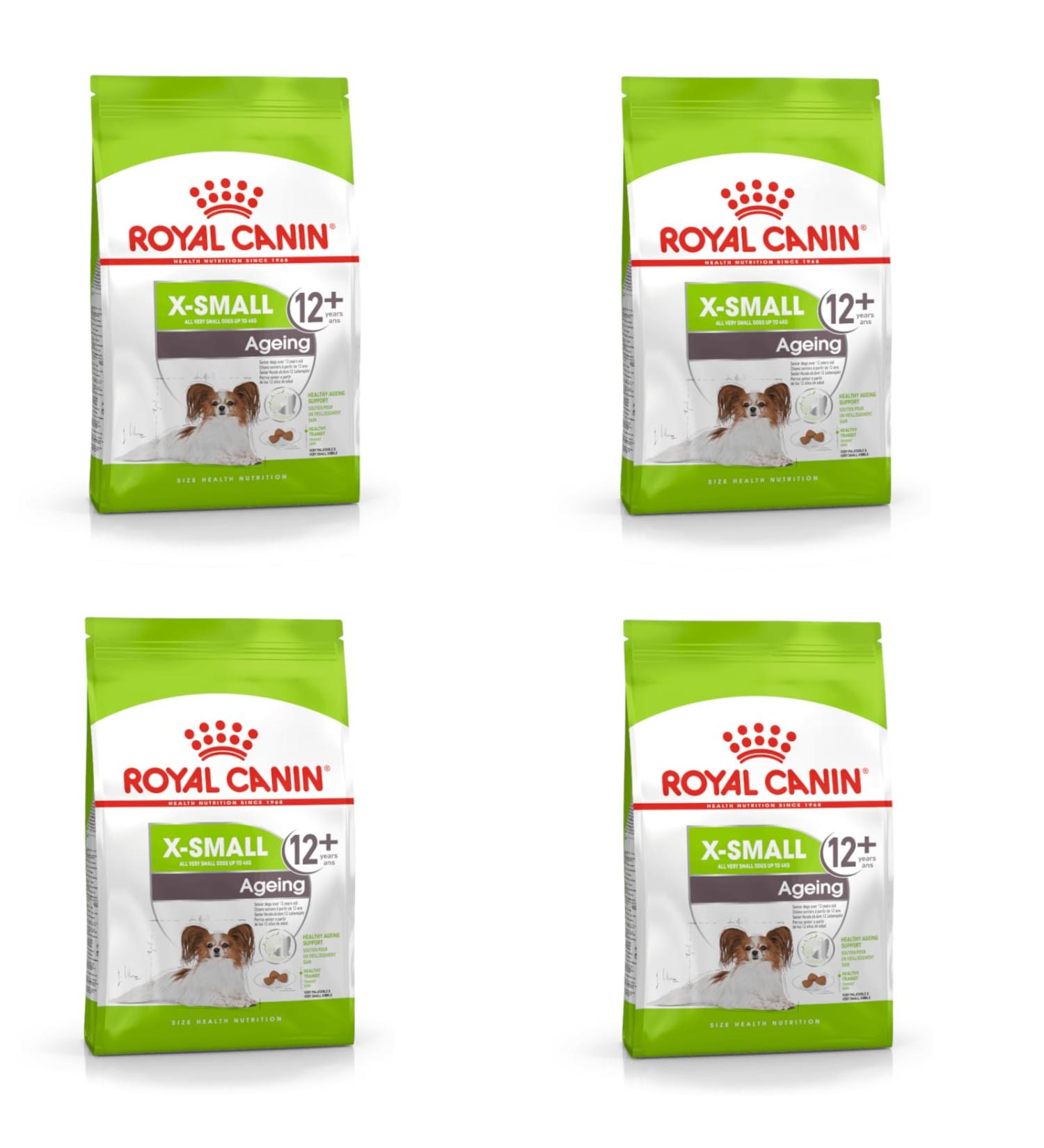 Royal Canin X-Small Ageing 12+ Very Small Breed Senior Dogs | Pack of 4 | 4 x 500 g | Complete Food for Dogs | for Very Small Breed Dogs in the Second Half of Their Life - Buy Online on GoSupps.com