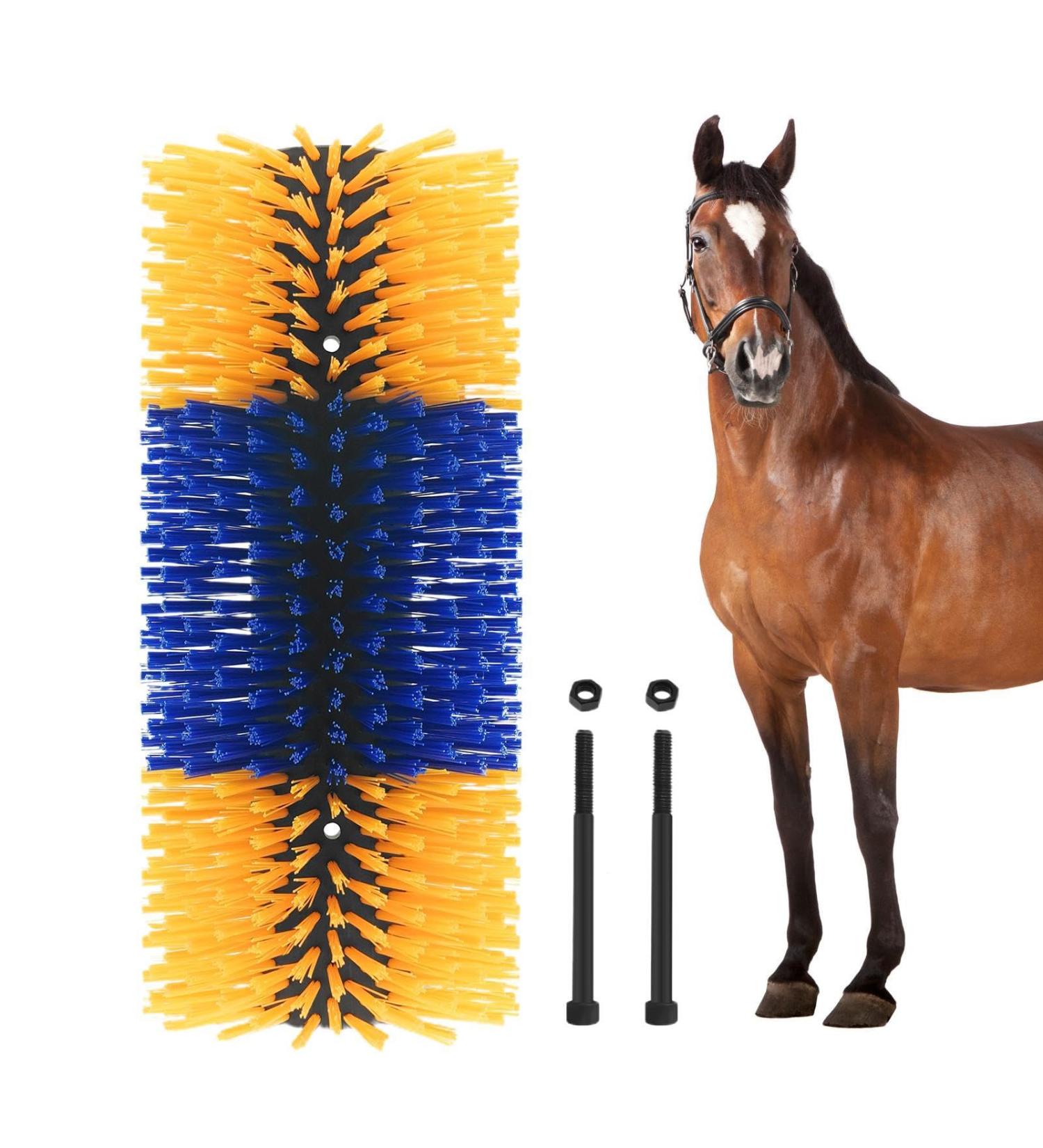 Generic Cattle Scratch Brush - Cow Brush for Itching Relief | Perfect for Cattle Horses Sheep & Pigs - Yellow - Buy Online on GoSupps.com