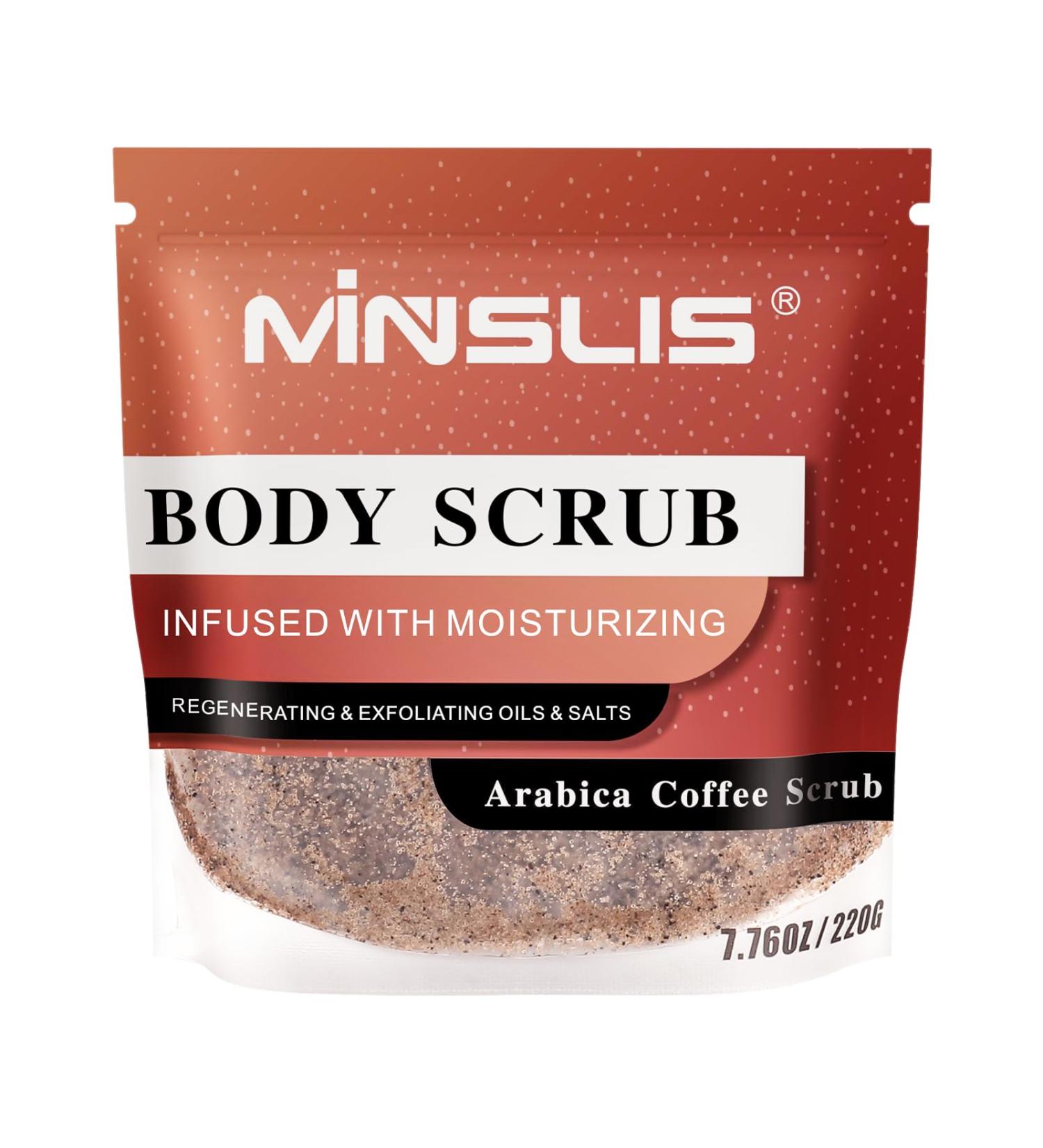 Body Arabica Coffee Scrub with Orange Oil | 100% Natural Exfoliating Salt Scrub - Deep Cleansing & Moisturizing | 7.76 oz | International Shipping - Buy Online on GoSupps.com