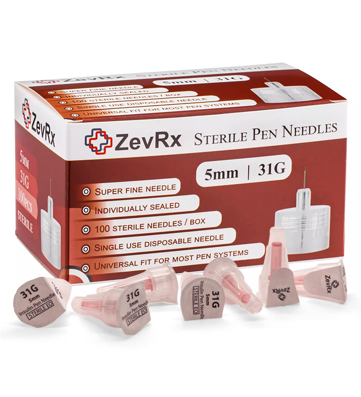 Insulin Pen Needle 100 Count (31G 5mm) - Compact & Reliable for Diabetes Management - Buy Online on GoSupps.com