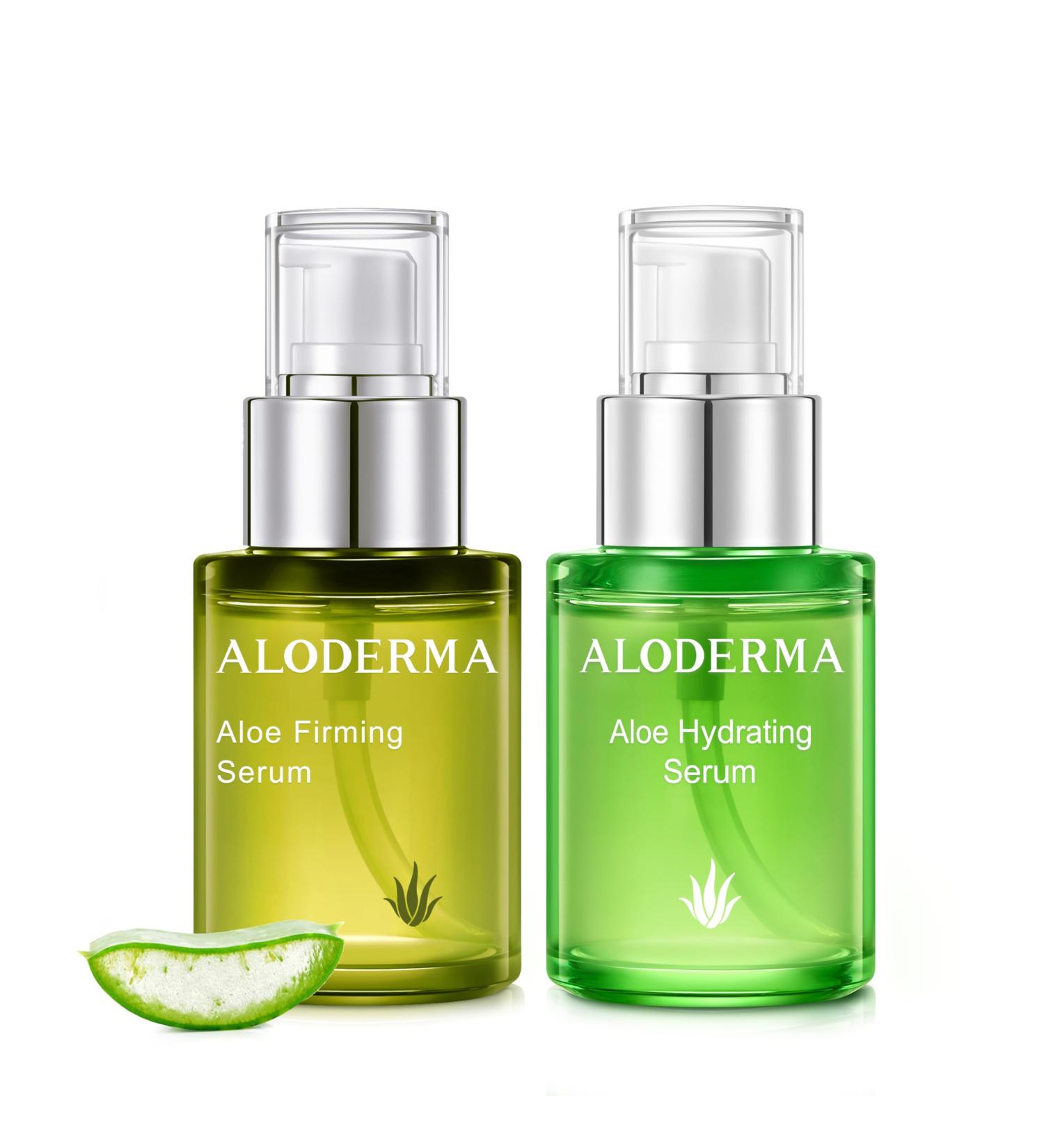 Aloderma Aloe Face Serums Set 2 Pieces - Hydrating Serum Firming Serum - Buy Online on GoSupps.com