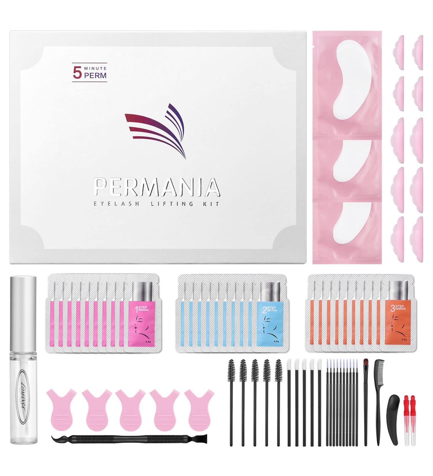 PERMANIA Eyelash Perm Kit & Brow Lamination 2-in-1 - C Curling Wave - Salon Quality Results at Home - Buy Online on GoSupps.com