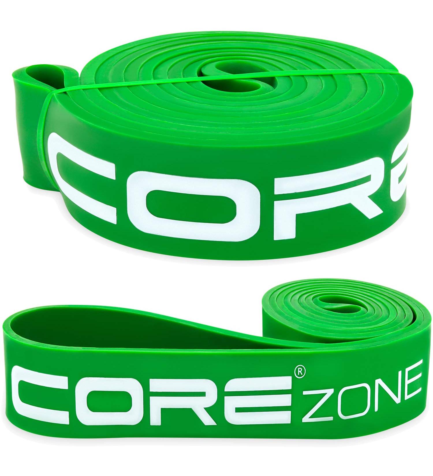 COREZONE Multicoloured Resistance Band for Home Gym Exercise | Butt Leg Glute Yoga Pilates | CrossFit Fitness Stretch | Physical Therapy | Men & Women - Green - Buy Online on GoSupps.com