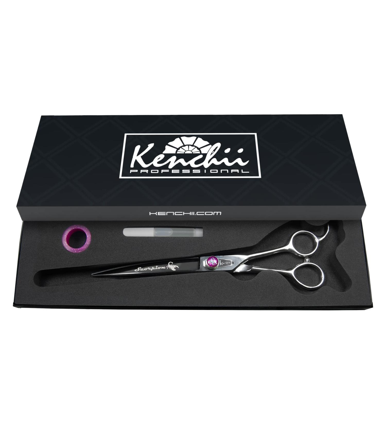 Kenchii Scorpion 8 Inch Curved Grooming Scissors for Dogs and Pets | Premium Steel Dog Shears for Pet Grooming - Buy Online on GoSupps.com
