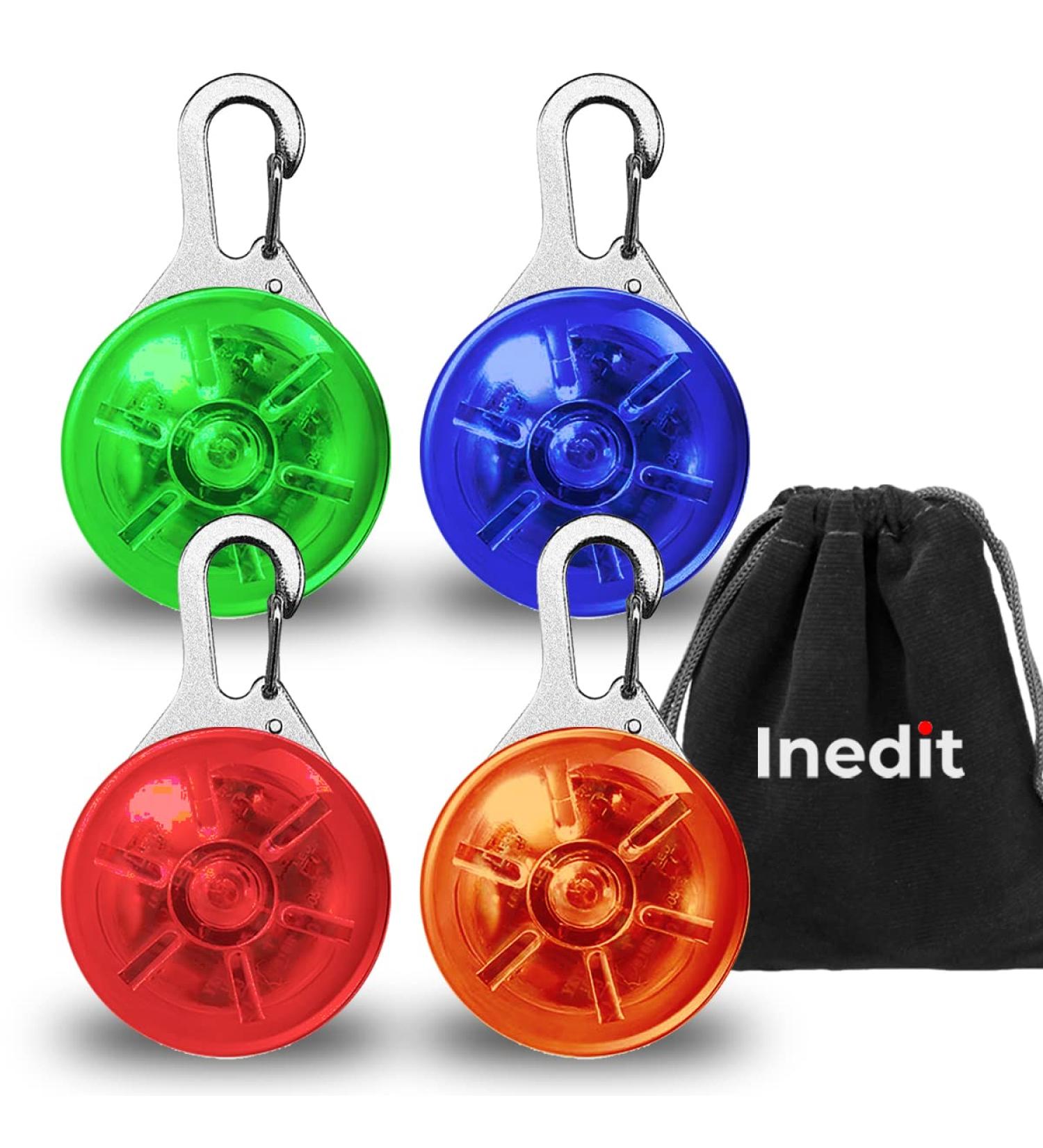 Inedit Flashing Light Dog - 4 Pack LED Luminous Pendants with FREE Storage Bag for Kids' School Bags - International Shipping Available - Buy Online on GoSupps.com