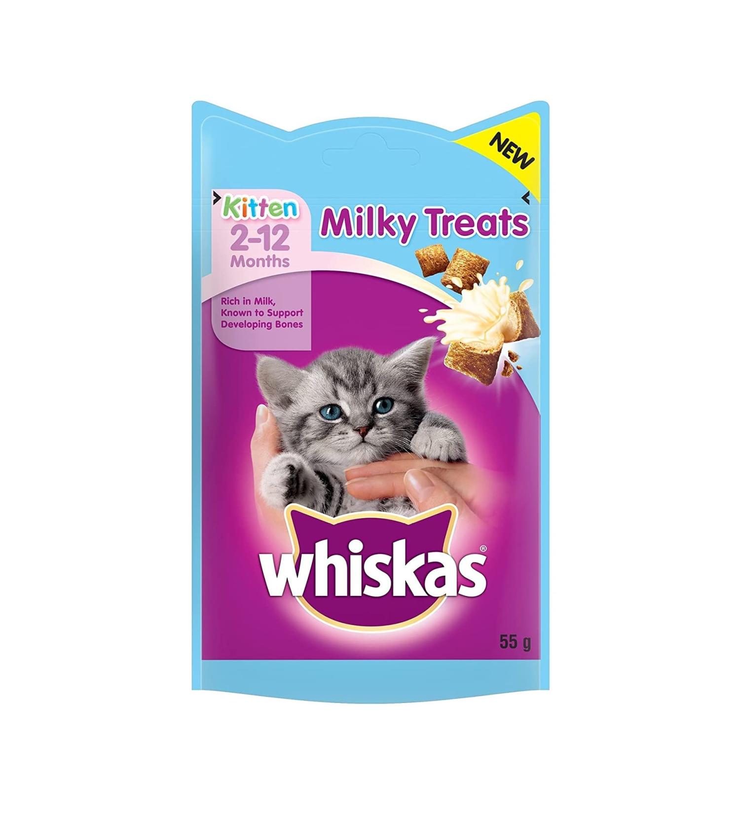 whiskas Kitten 2-12 Months Milky Treats 55g Milk 55 g (Pack of 1) - Buy Online on GoSupps.com