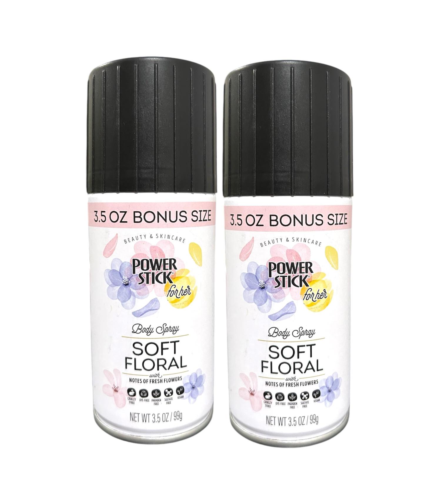 Body Spray for Her- Soft Floral 3.5 oz Bonus Size Set of 2