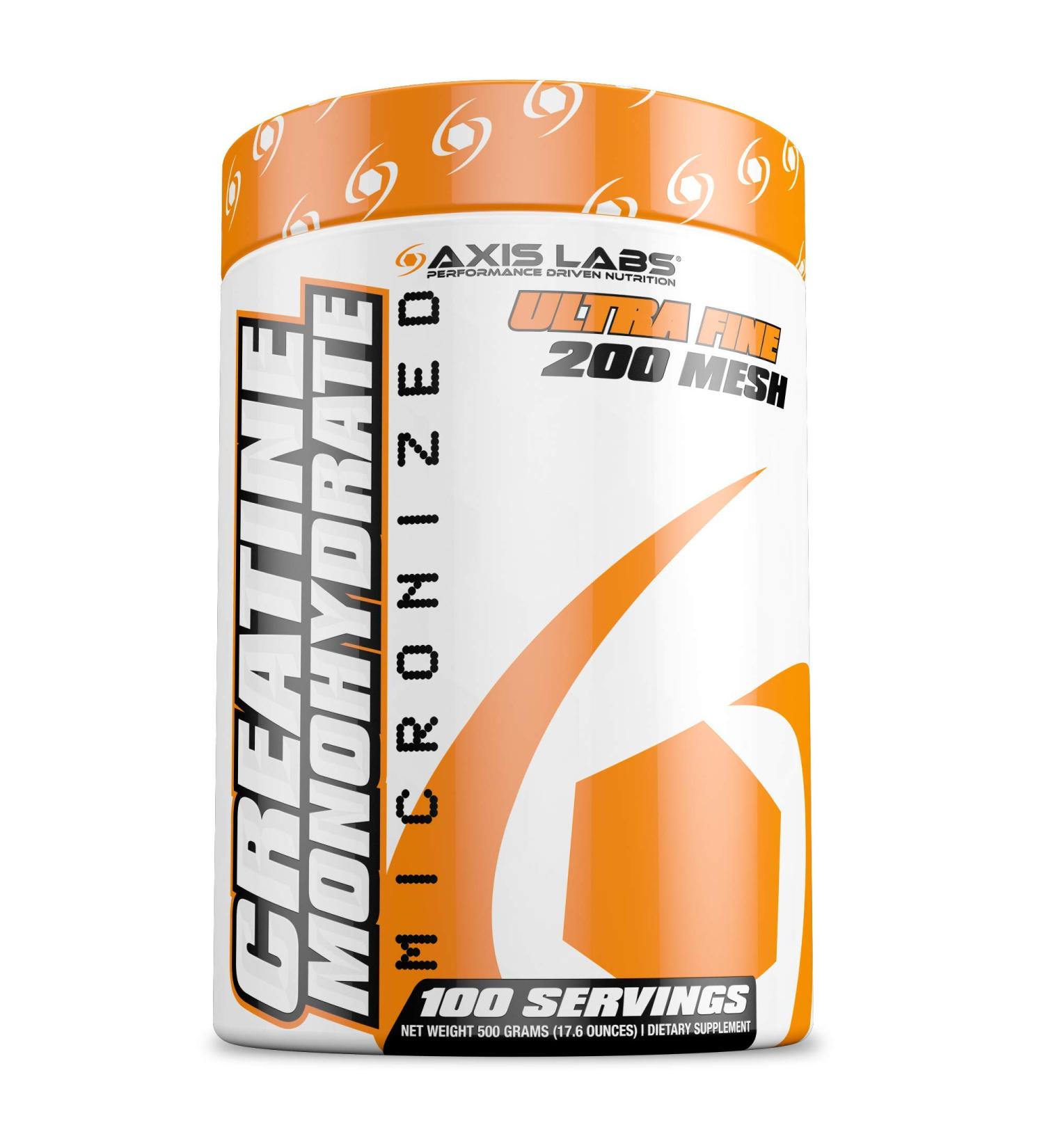 Shop Axis Labs Micronized Creatine Monohydrate - 100 Servings Boost Strength & Muscle Growth Mineral Supplement for Enhanced Size - Buy Online on GoSupps.com