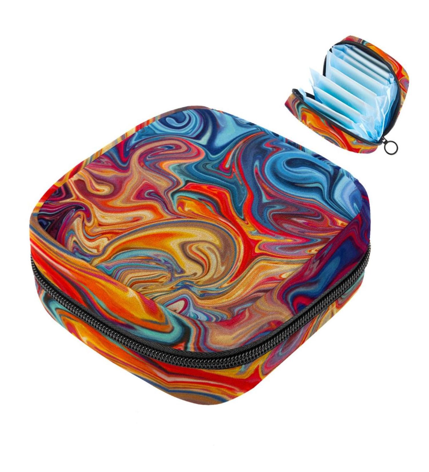 Javenproeqt Portable Women's Binding-Up Bags | Menstrual Cup Pocket & Pads | Colorful Teenage Girls' Tampon Bag - Buy Online on GoSupps.com