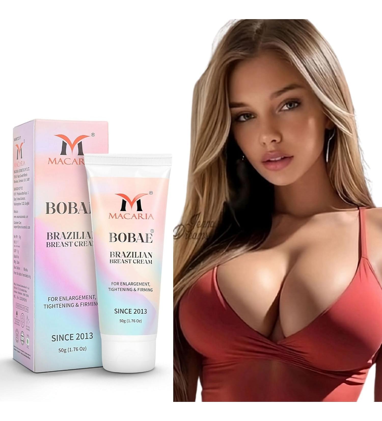 MACARIA Bobae Brazilian breast cream firming lifting Bust Enlargement Tightening Shape & Size up Toning Cream Quick Growth Lifting & Firming Breast Enhancement Gel for bigger Boobs for Women - Buy Online on GoSupps.com