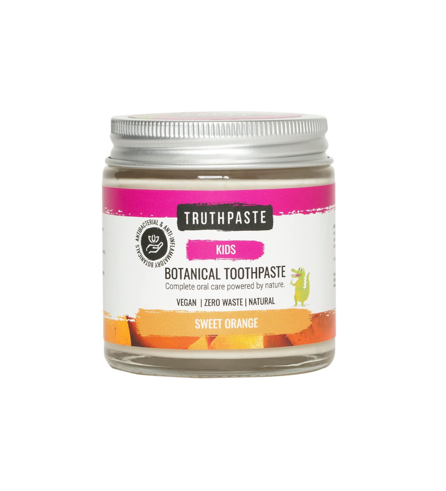 Truthpaste Natural Children s Toothpaste | Vegan & Organic Sweet Orange | Eco-Friendly & Plastic-Free - Buy Online on GoSupps.com