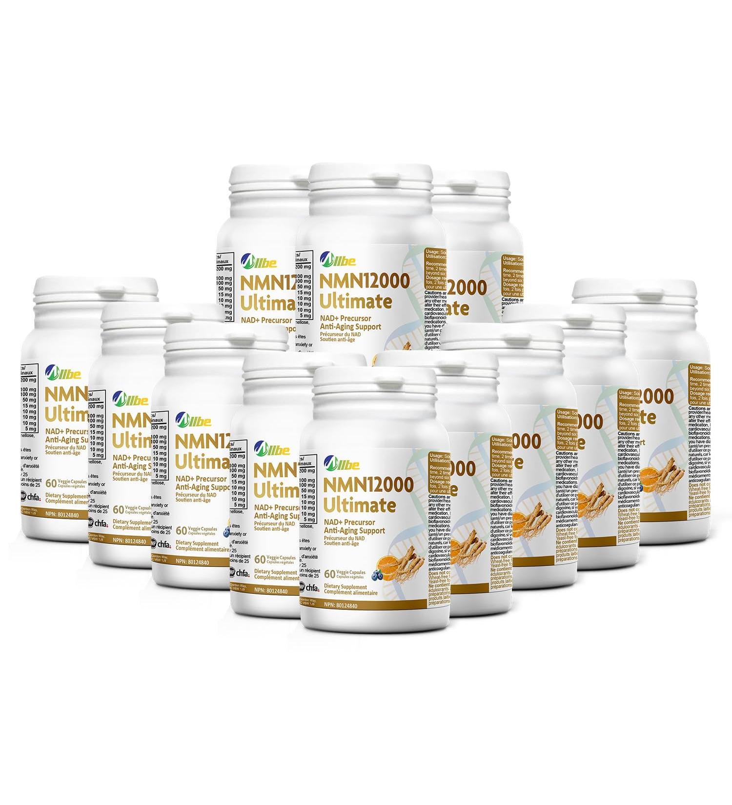 200mg Ultra High Purity NMN 99.5% Highly Purified and Highly Bioavailable with Trans-Resveratrol & CO Q10 for NAD+ Boost NMN Nicotinamide Mononucleotide Supplement Canada 12 x 60 Count 180 count (Pack of 4) - Buy Online on GoSupps.com