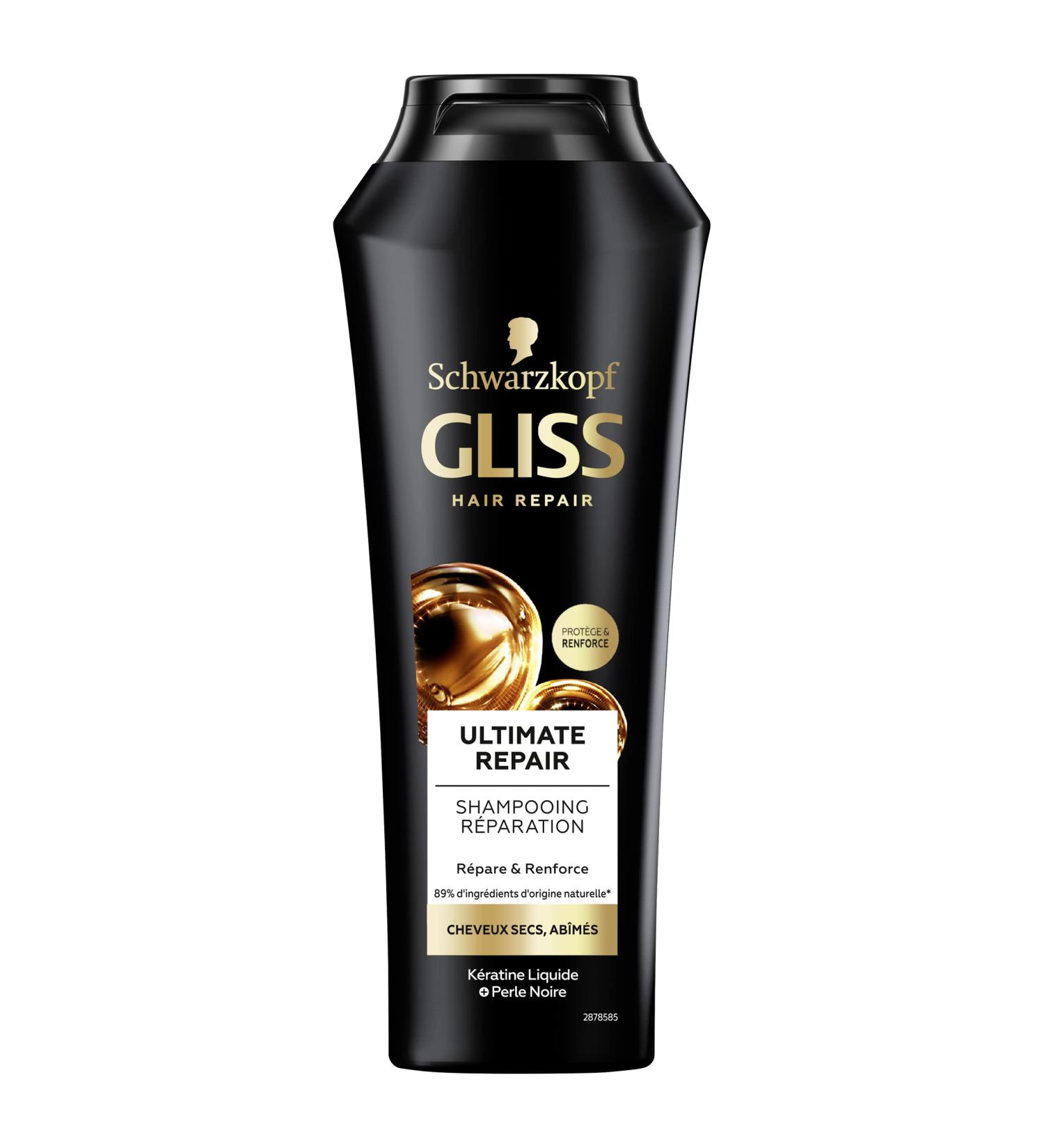Schwarzkopf gliss Ultimate Repair Shampoo Bottle, 2 x 250ml