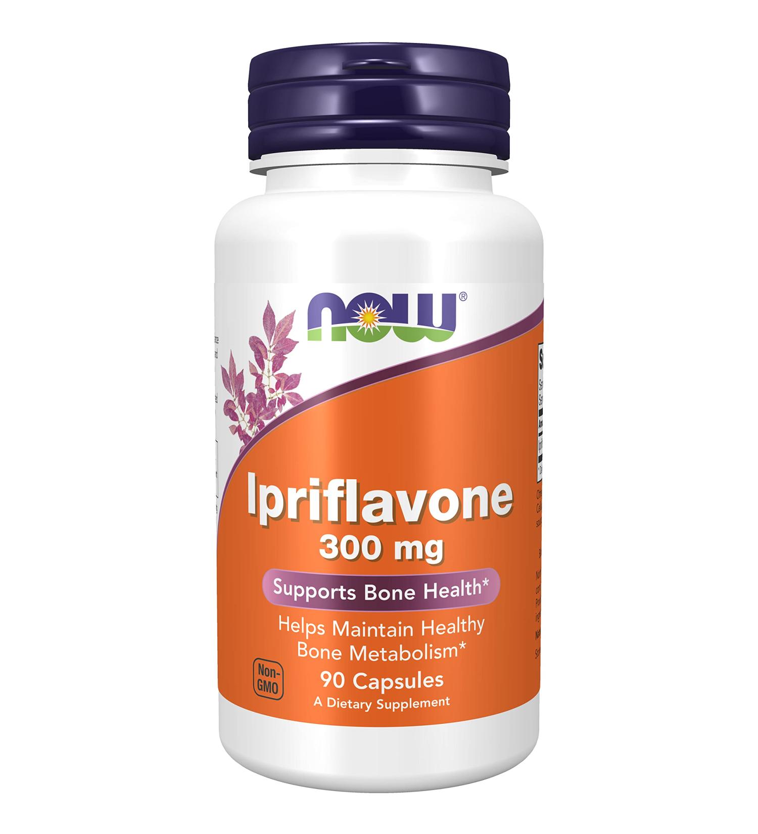 Now Foods Ipriflavone 300 mg - 90 Capsules for Bone Health & Support - Buy Online on GoSupps.com