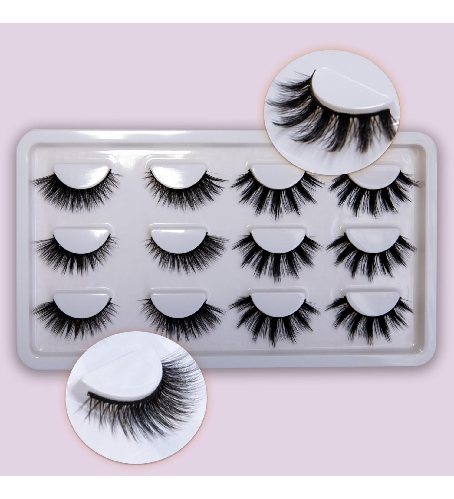 Shop Yzepwaz Mink Fluffy Cat Eye Lashes - 6 Pairs of Wispy Fake Eyelashes for Daily Makeup - Natural Looks & International Shipping - Buy Online on GoSupps.com