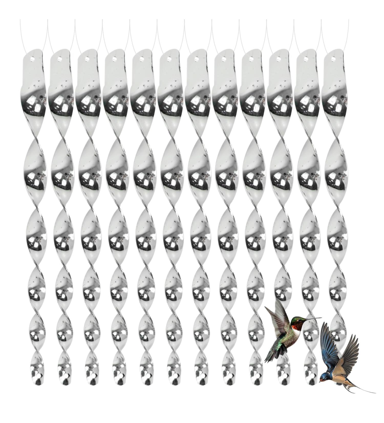 WODJR 40Pcs Bird Scare Rods Bird Deterrent Scarer Rods Garden Supplies Reflective Scare Rods Bird Scare Twister Rods Spiral Reflectors Reflective Bird Deterrent Control Device for Outdoor Garden Yard - Buy Online on GoSupps.com