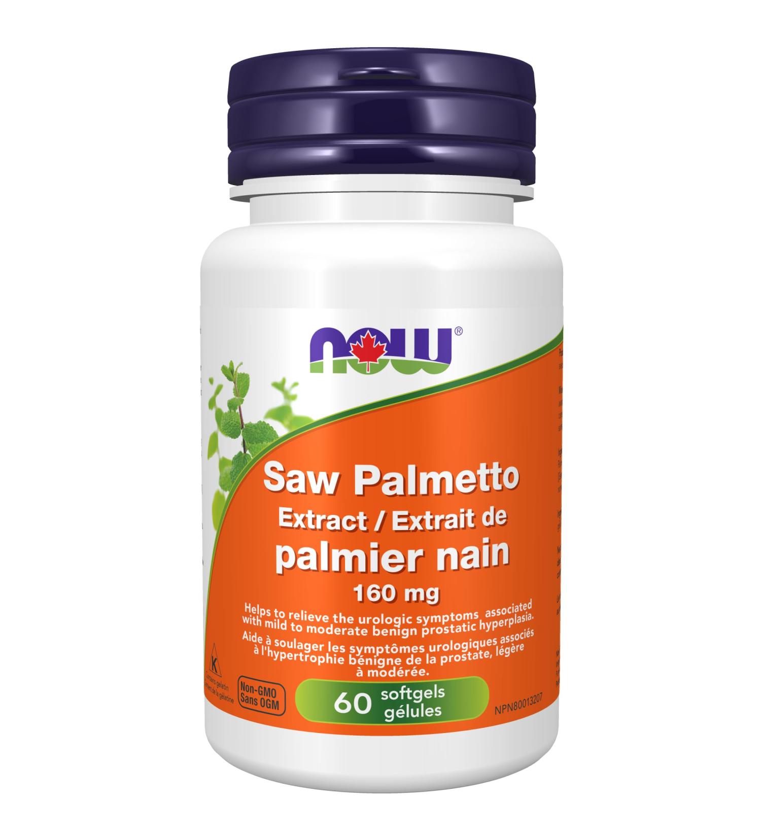 NOW Supplements Saw Palmetto Extract 160mg Softgels 60 Count 60 count (Pack of 1) - Buy Online on GoSupps.com