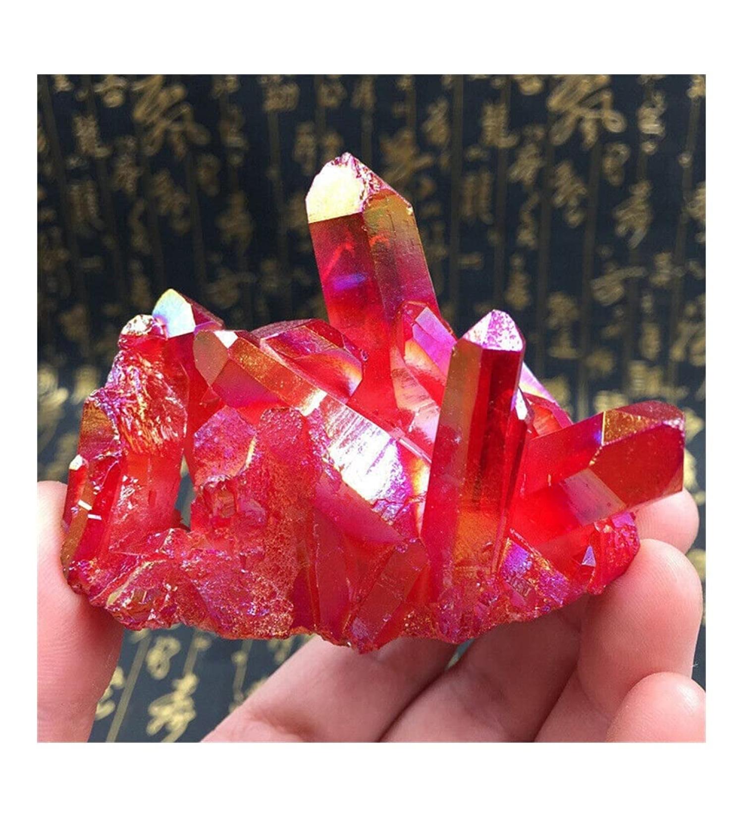 Natural Red Quartz Cluster Crystal Gem Stone Minerals Specimen Reiki Household yuebang ERBDRGAZ - Buy Online on GoSupps.com