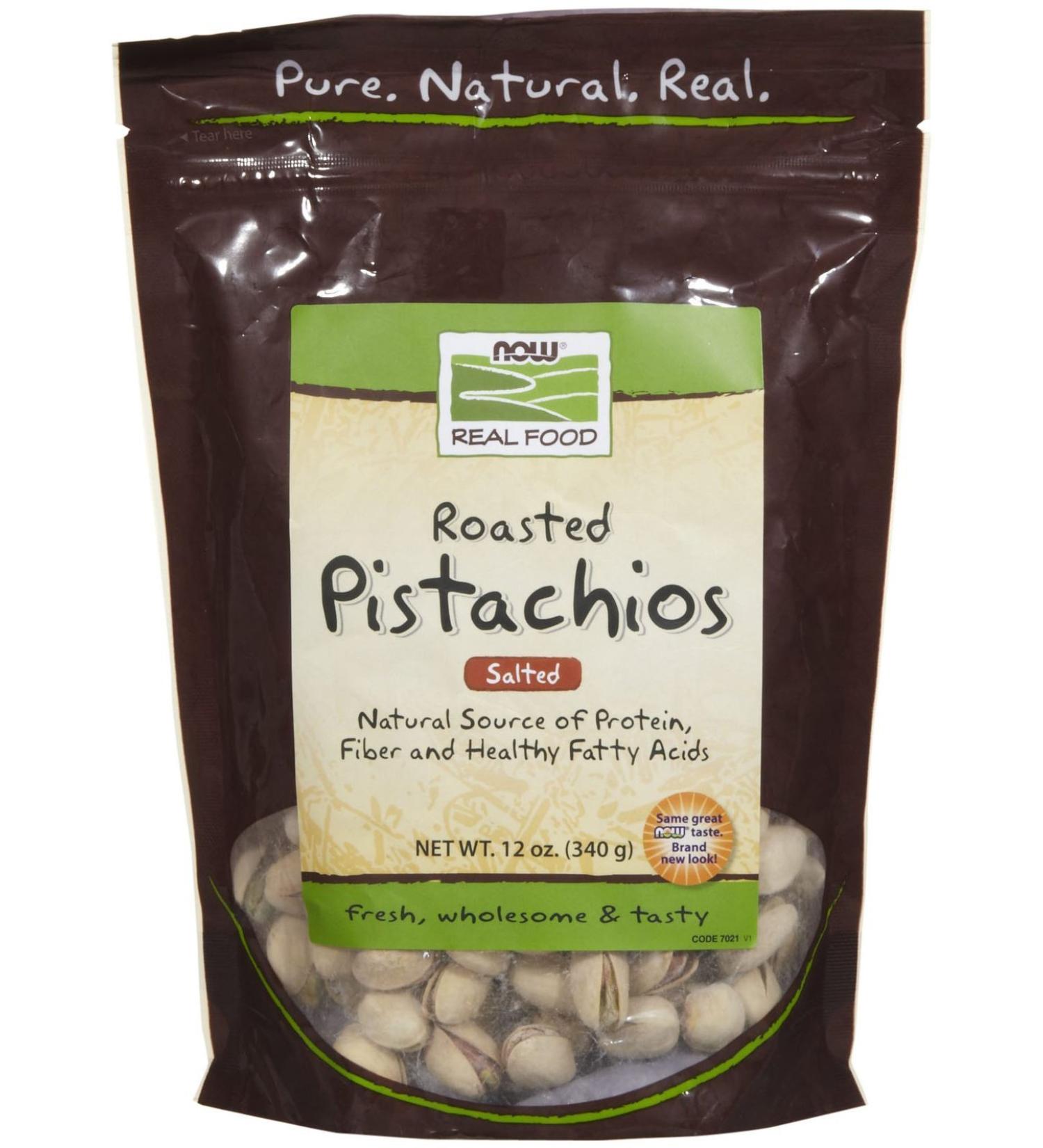 Now Foods Roasted Pistachios with Sea Salt 12 oz | Healthy Snack & Protein Boost - Buy Online on GoSupps.com