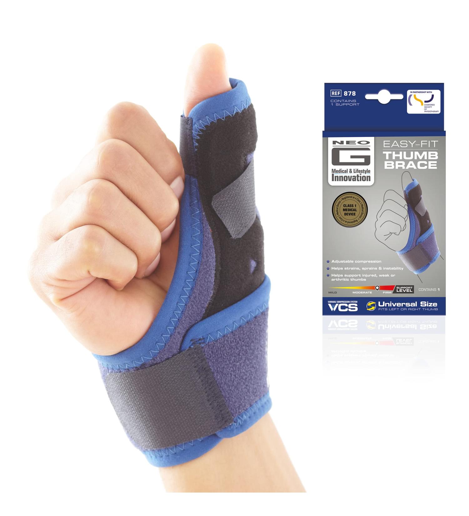 Neo-G Easy-Fit Thumb Brace | Thumb Splint for Trigger Thumb & Carpal Tunnel | Class 1 Medical Grade - Right/Left - Buy Online on GoSupps.com