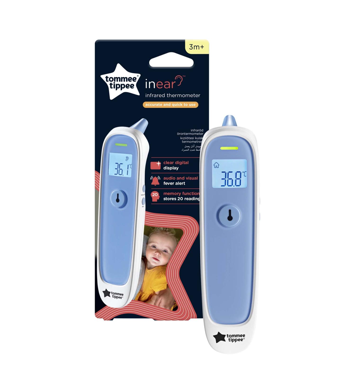 Tommee Tippee InEar Digital Thermometer - Fast 1 Second Readings for Newborns 3m - Buy Online on GoSupps.com