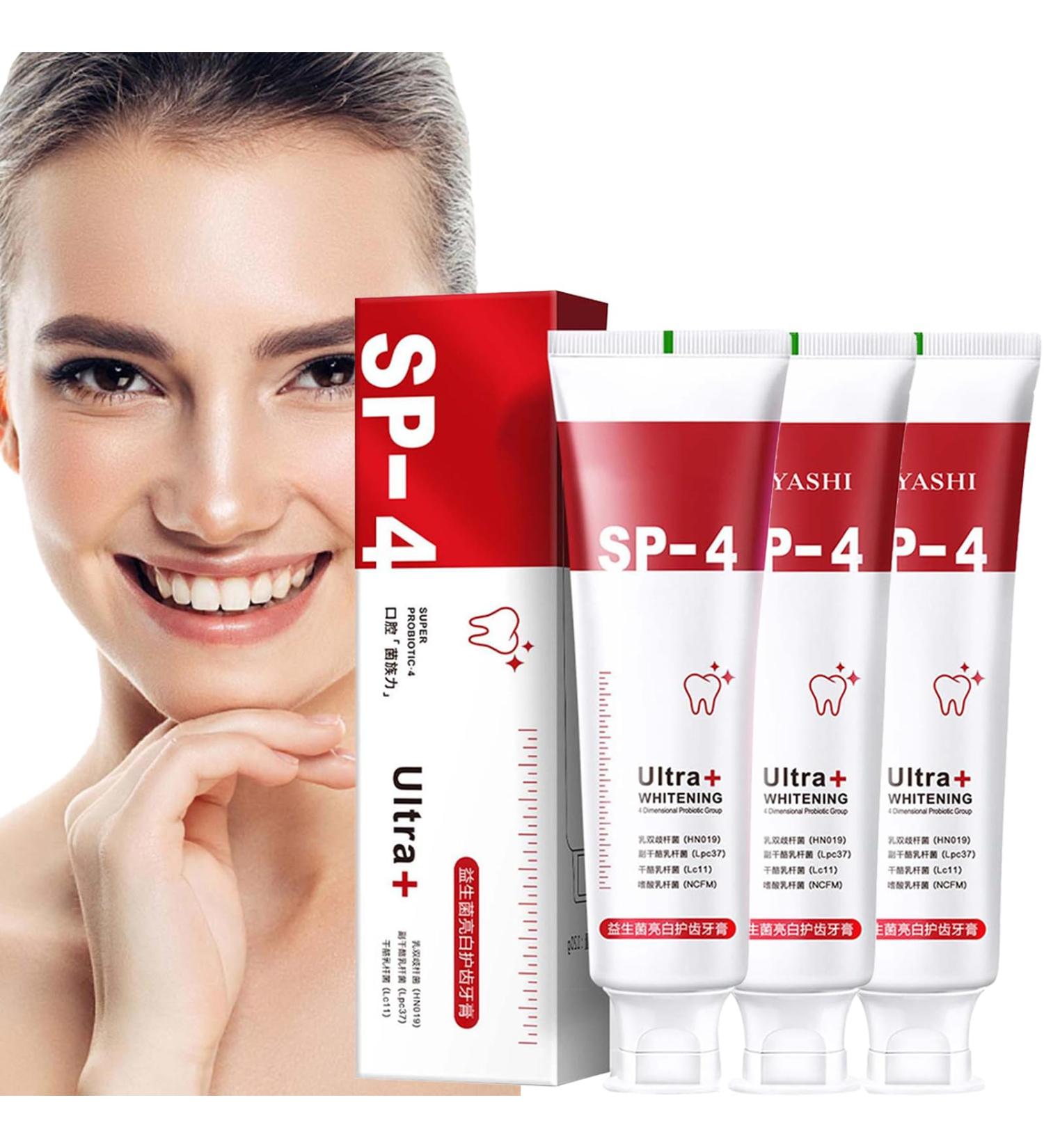 Buy 4TM Probiotic & SP-4 Whitening Toothpaste Set | Super Prebiotic & Stain Removal | International Shipping Available - Buy Online on GoSupps.com