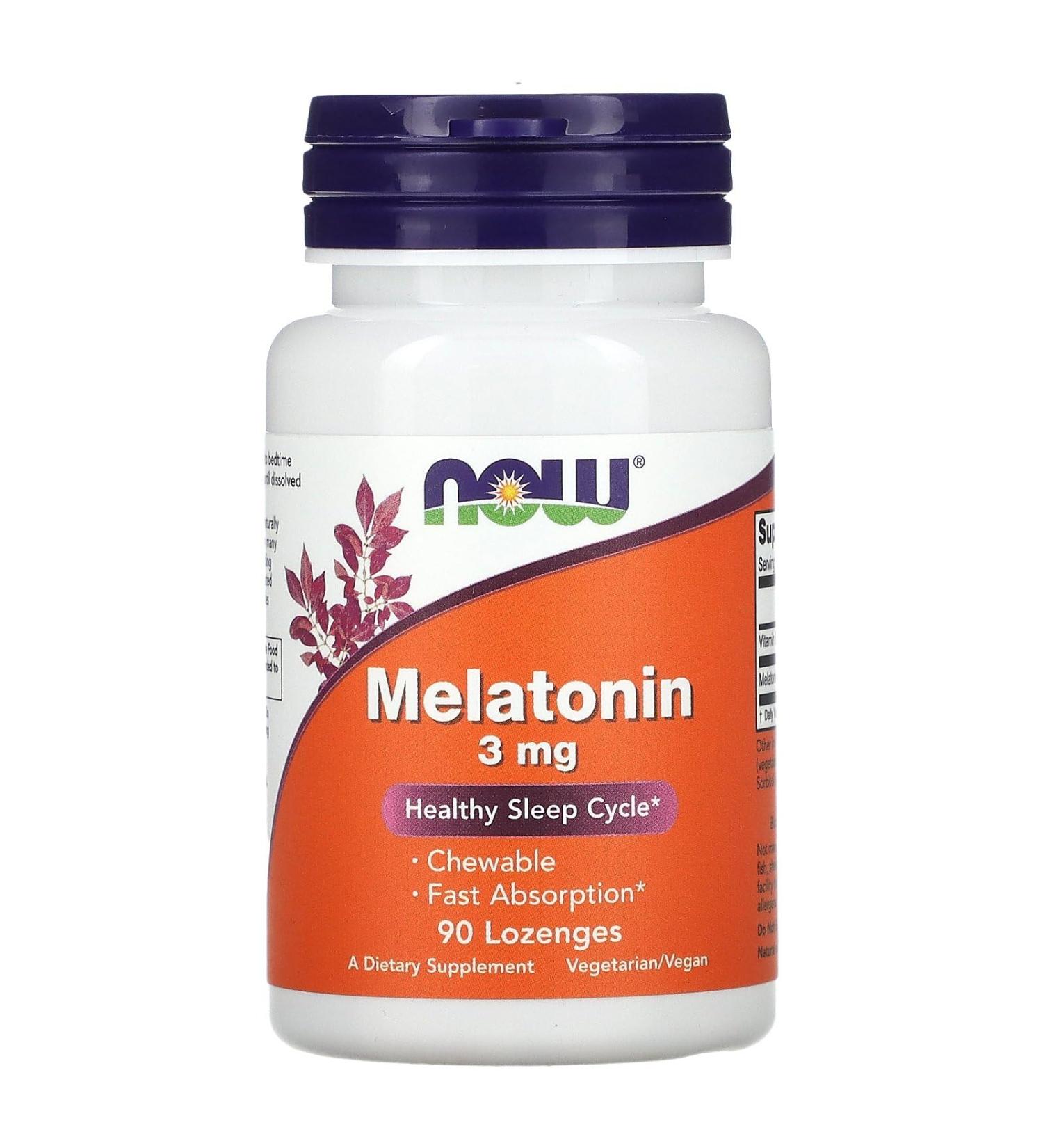 Melatonin 3 mg Chewable 90 Lozenges (Pack of 2)