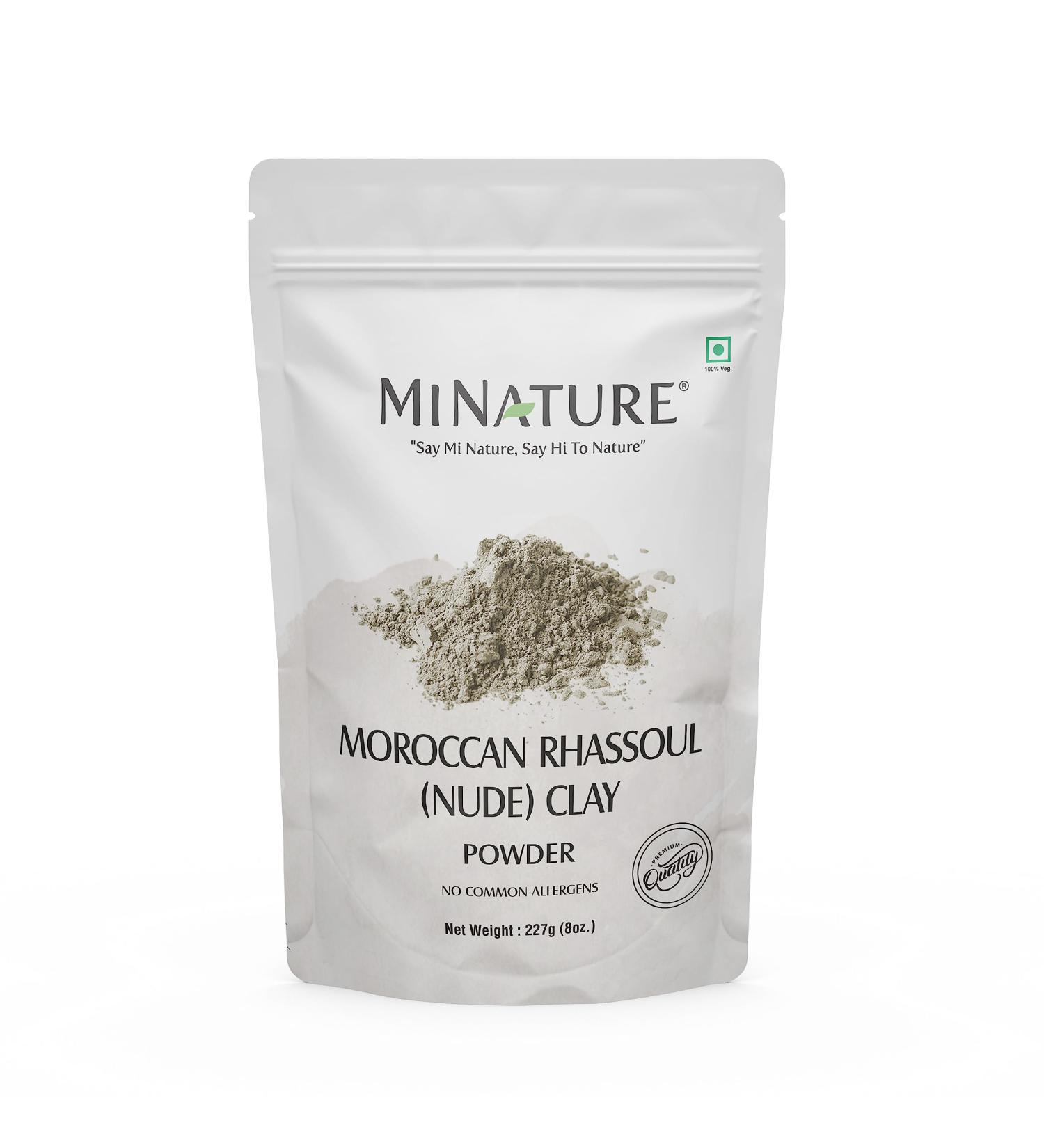 Moroccan Rhassoul Clay Powder by mi nature | Nourishing Skin & Hair Mask | Natural Detox Cleanser | 227g/8oz - Buy Online on GoSupps.com