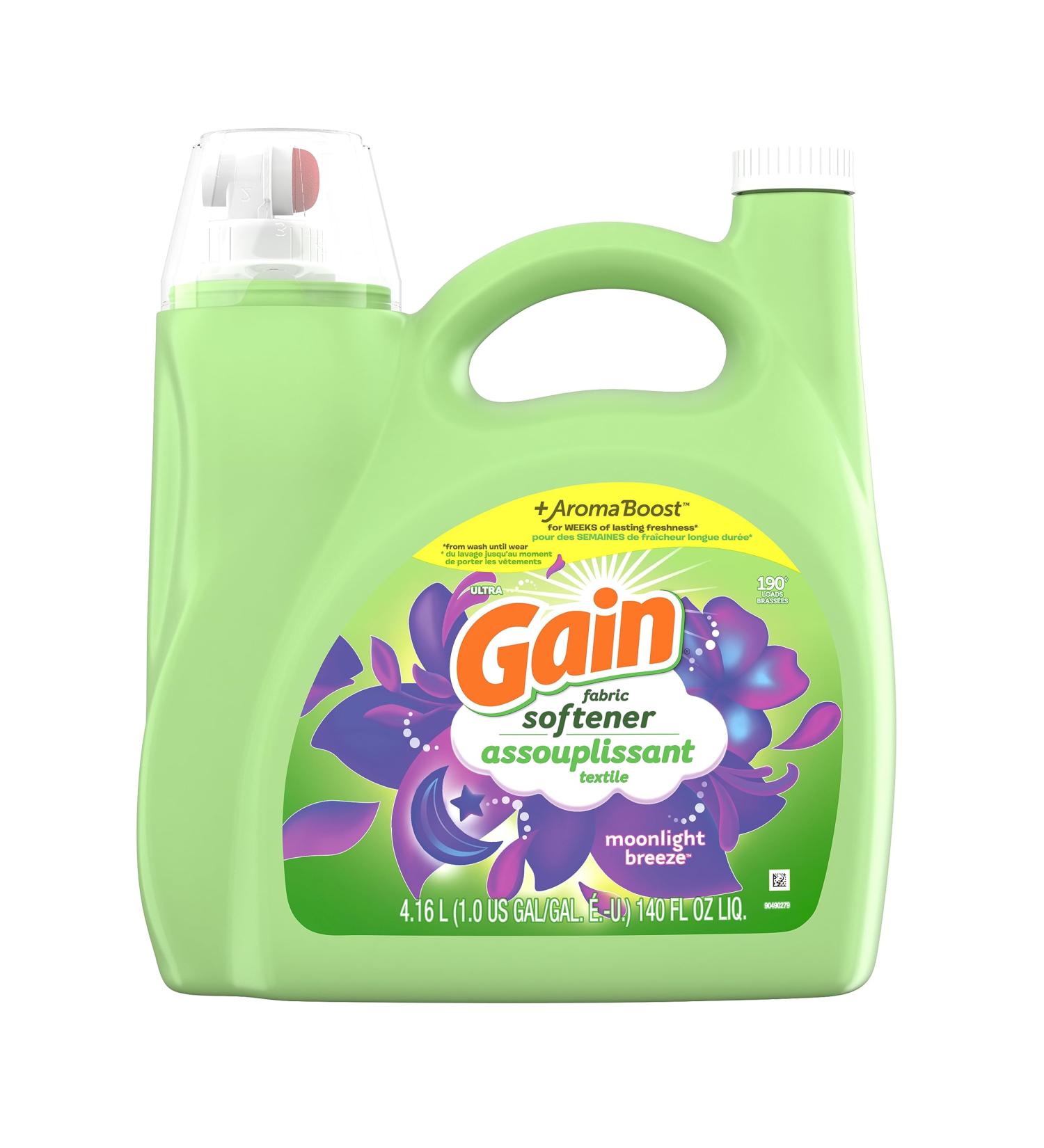 Gain Laundry Liquid Fabric Softener Moonlight Breeze Fabric Conditioner 4.16 L 190 Loads Moonlight Breeze 4.16 ml (Pack of 1) - Buy Online on GoSupps.com