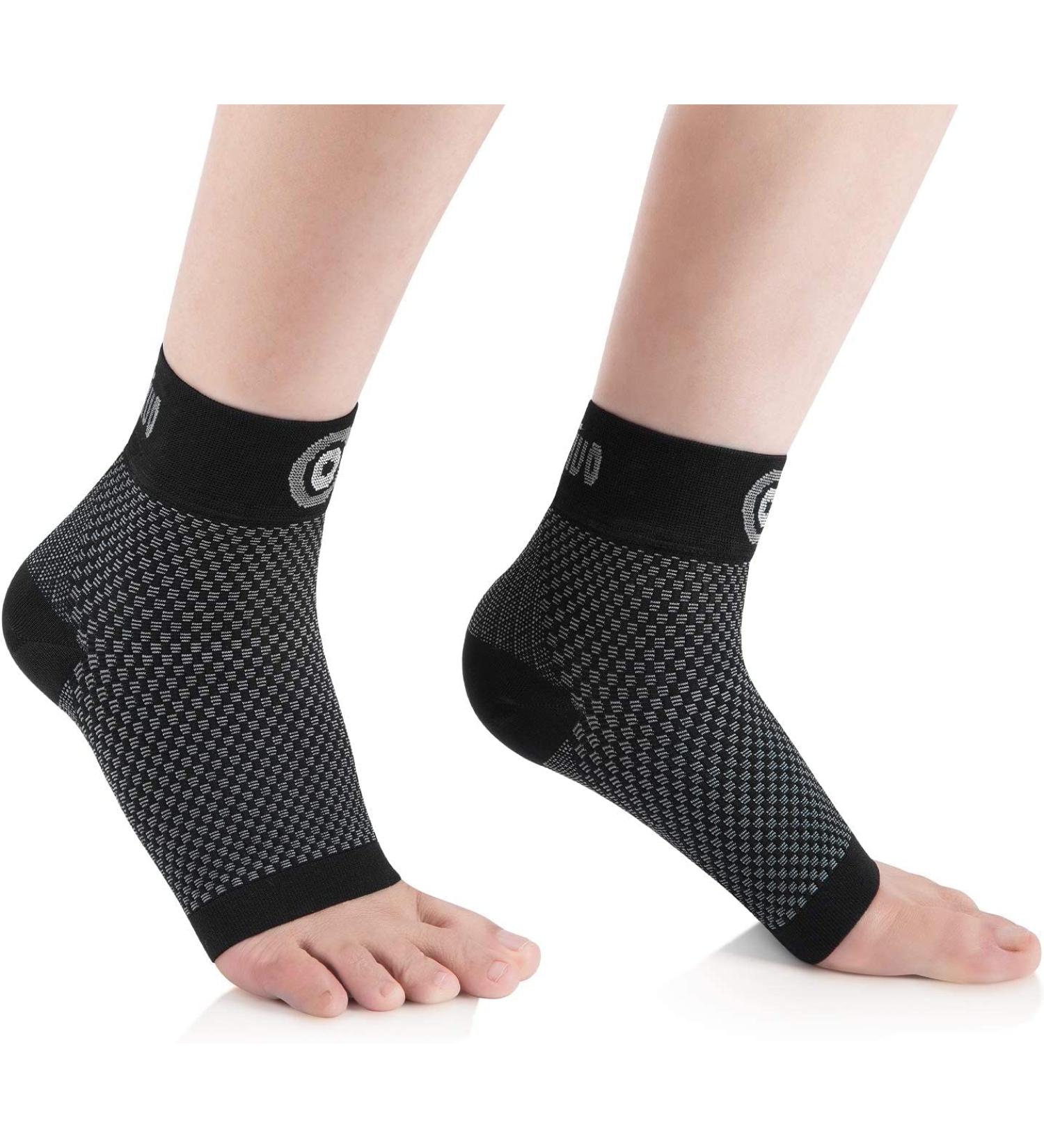 CAMBIVO Plantar Fasciitis Relief Socks - Unisex Ankle Compression Sleeve for All Day Wear - Large - Buy Online on GoSupps.com