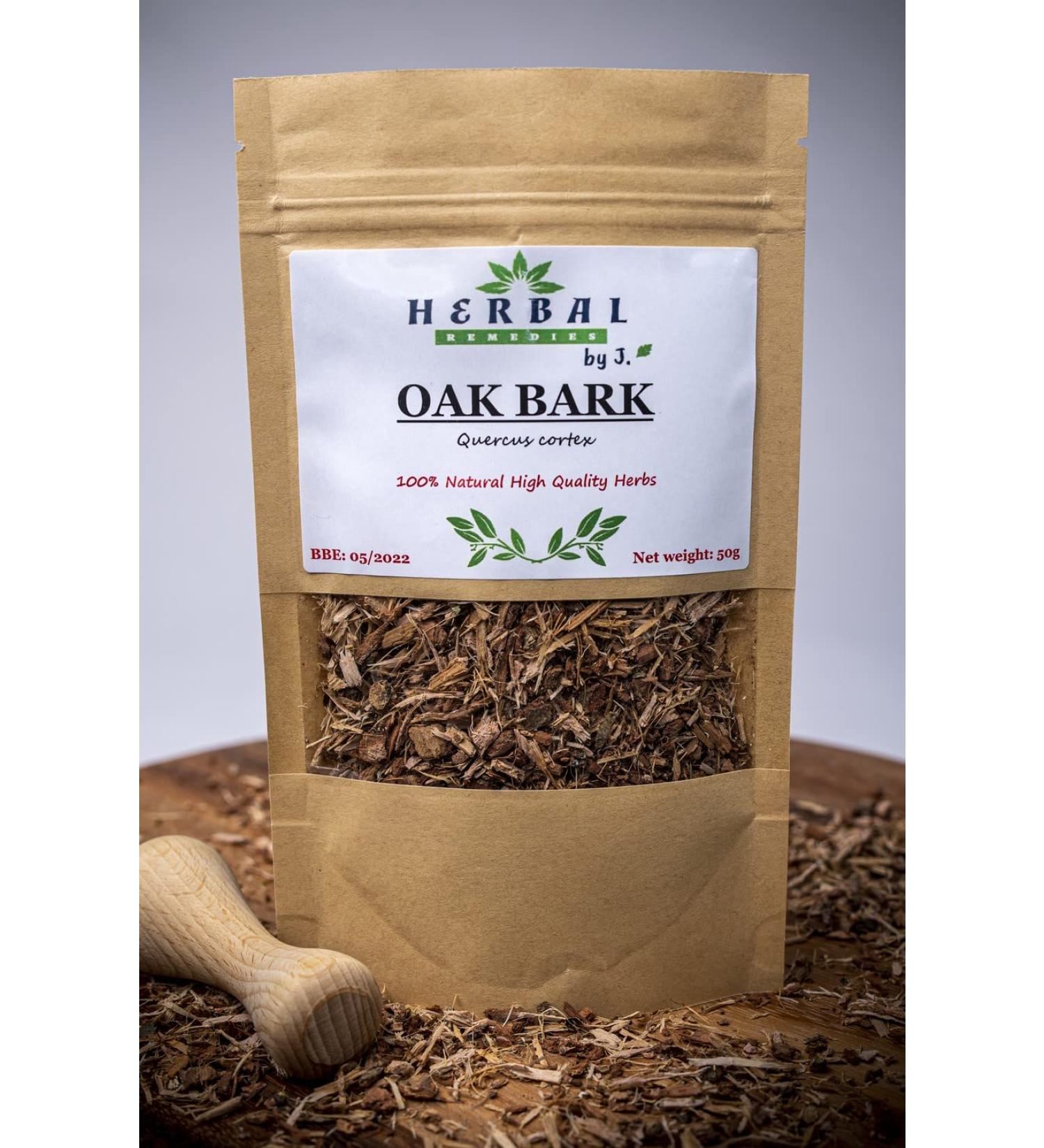 Oak Bark Tea Dried Herb 100g - Quercus robur cortex - Herbal Remedies by J. - Dab kora - Buy Online on GoSupps.com