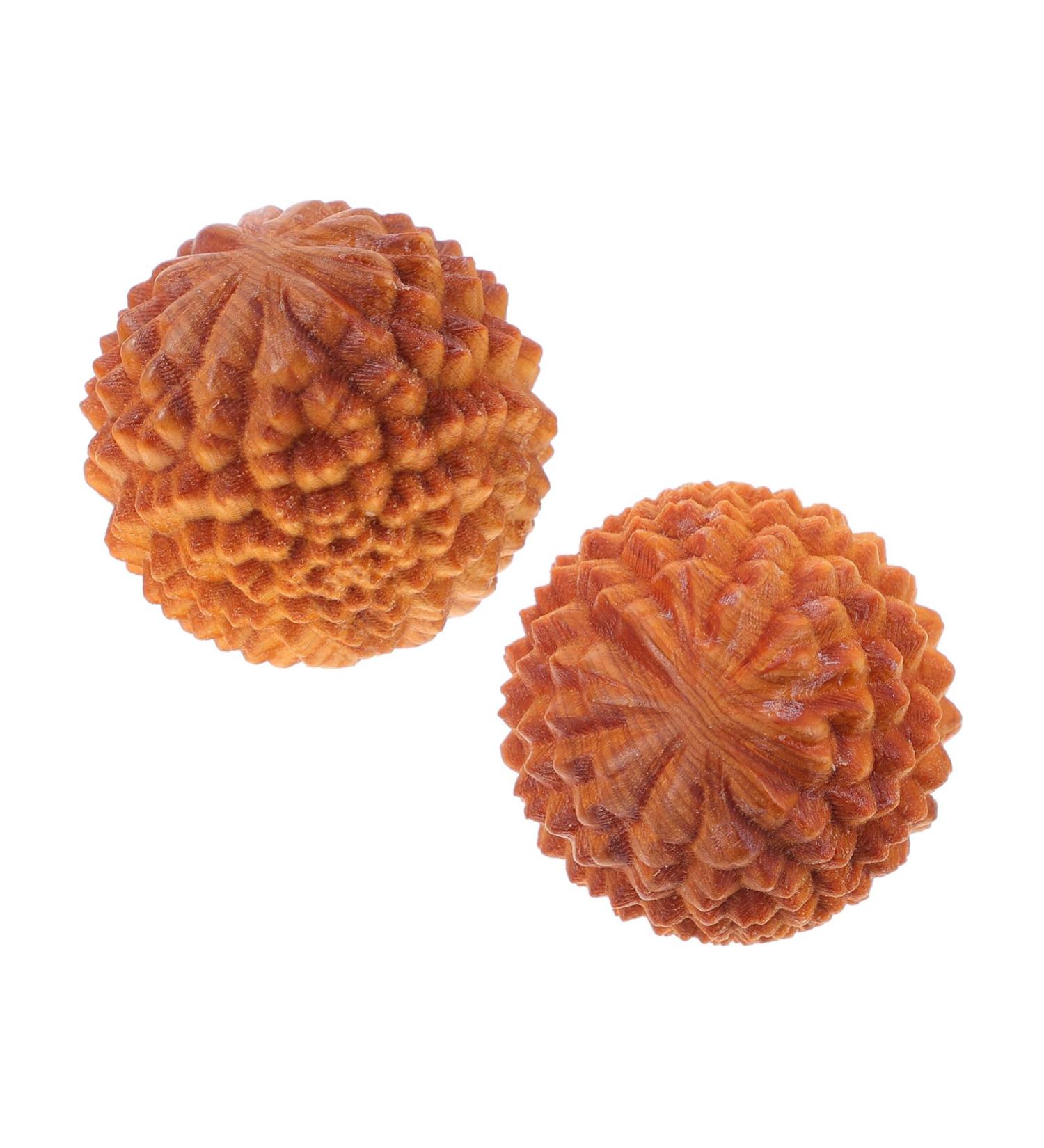 Partykindom 2-Pack Massage Balls - Acupoint & Yoga Fitness Tools for Trigger Point Relief | Wooden Muscle Stretch Devices - Buy Online on GoSupps.com