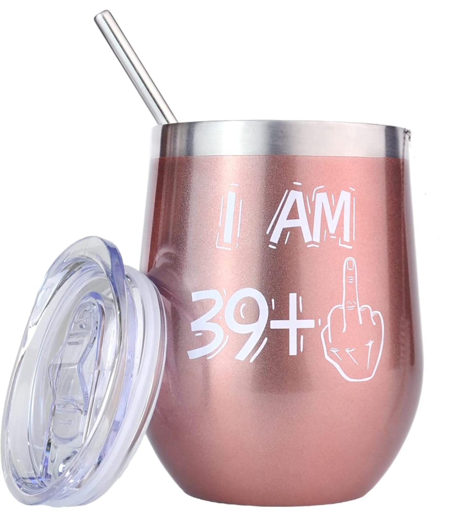 BOKALAKA 40th Birthday Gift for Women - Stainless Steel Vineyard Mug (350ml 12oz) - Perfect Present for 40th Celebration - Buy Online on GoSupps.com
