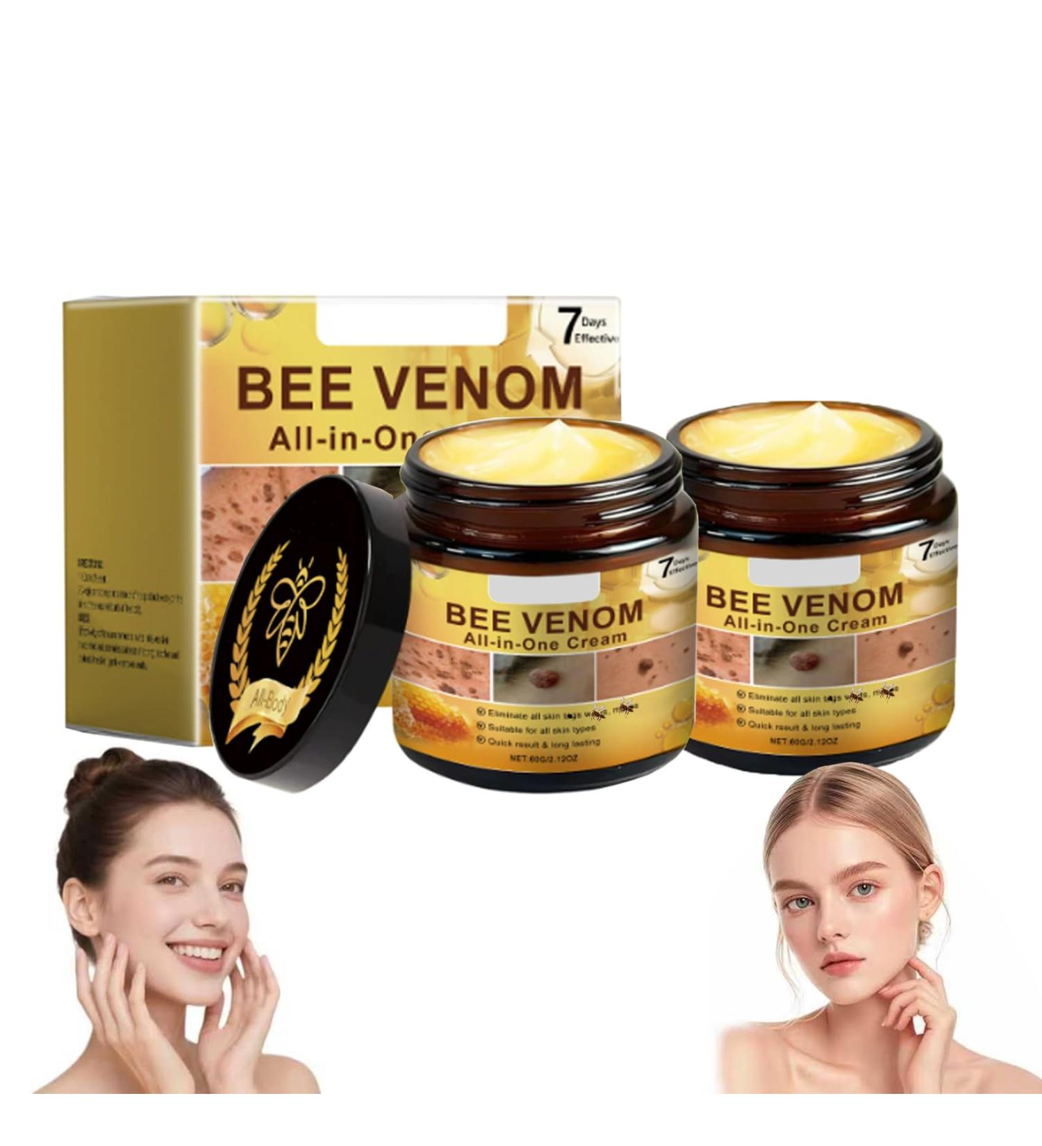 Bee Venom All-in-One Cream 2025 New Bee Venom Skin Restoration Cream Professional Bee Poison Skin Tr-eatment for Body Skin Care- Face Lift & Firming for All Skin Types(2PCS) - Buy Online on GoSupps.com