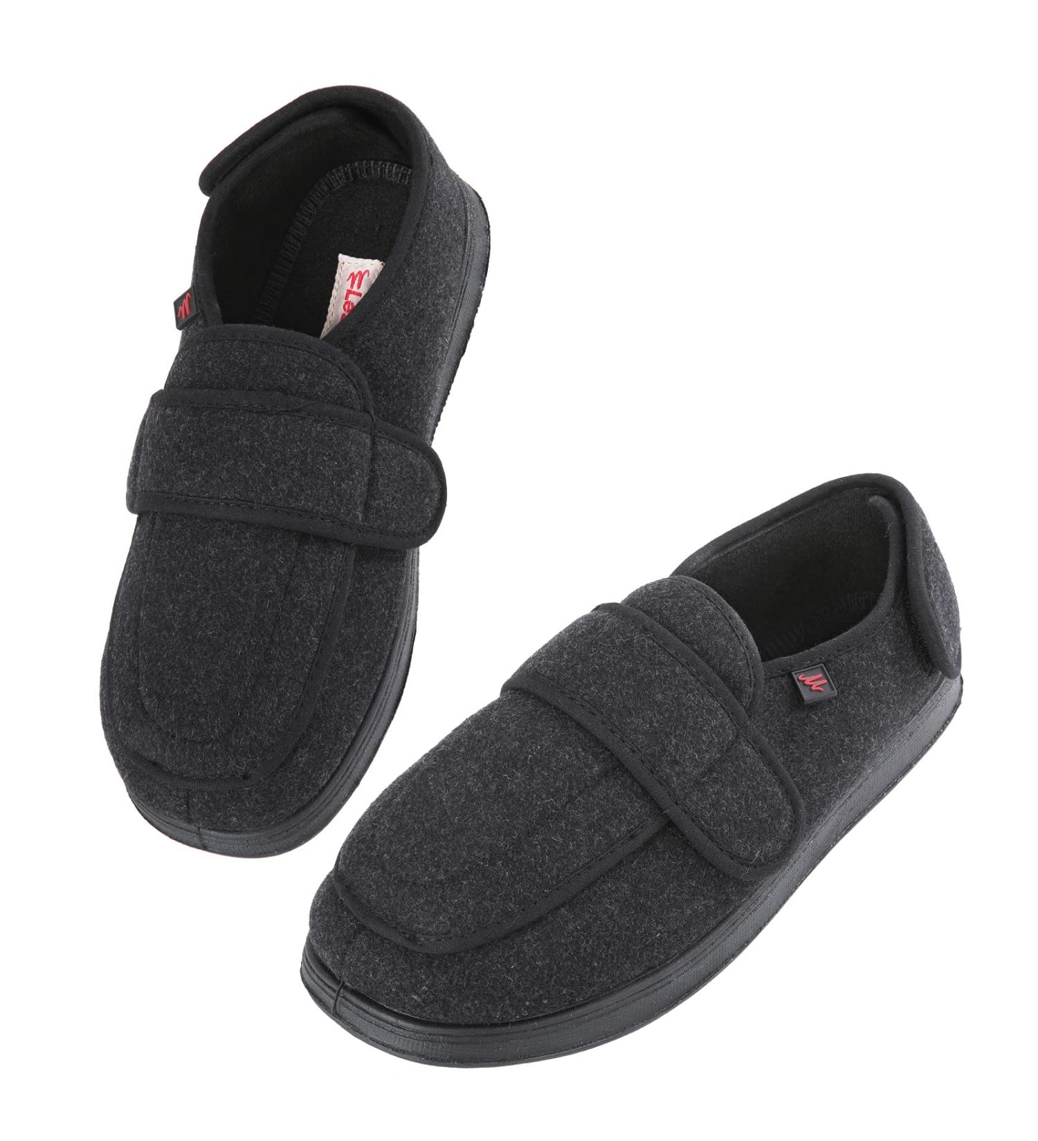 Men's Diabetic Edema Slippers - Extra Wide Adjustable Comfort Shoes for Swollen Feet - Indoor/Outdoor Relief - Buy Online on GoSupps.com