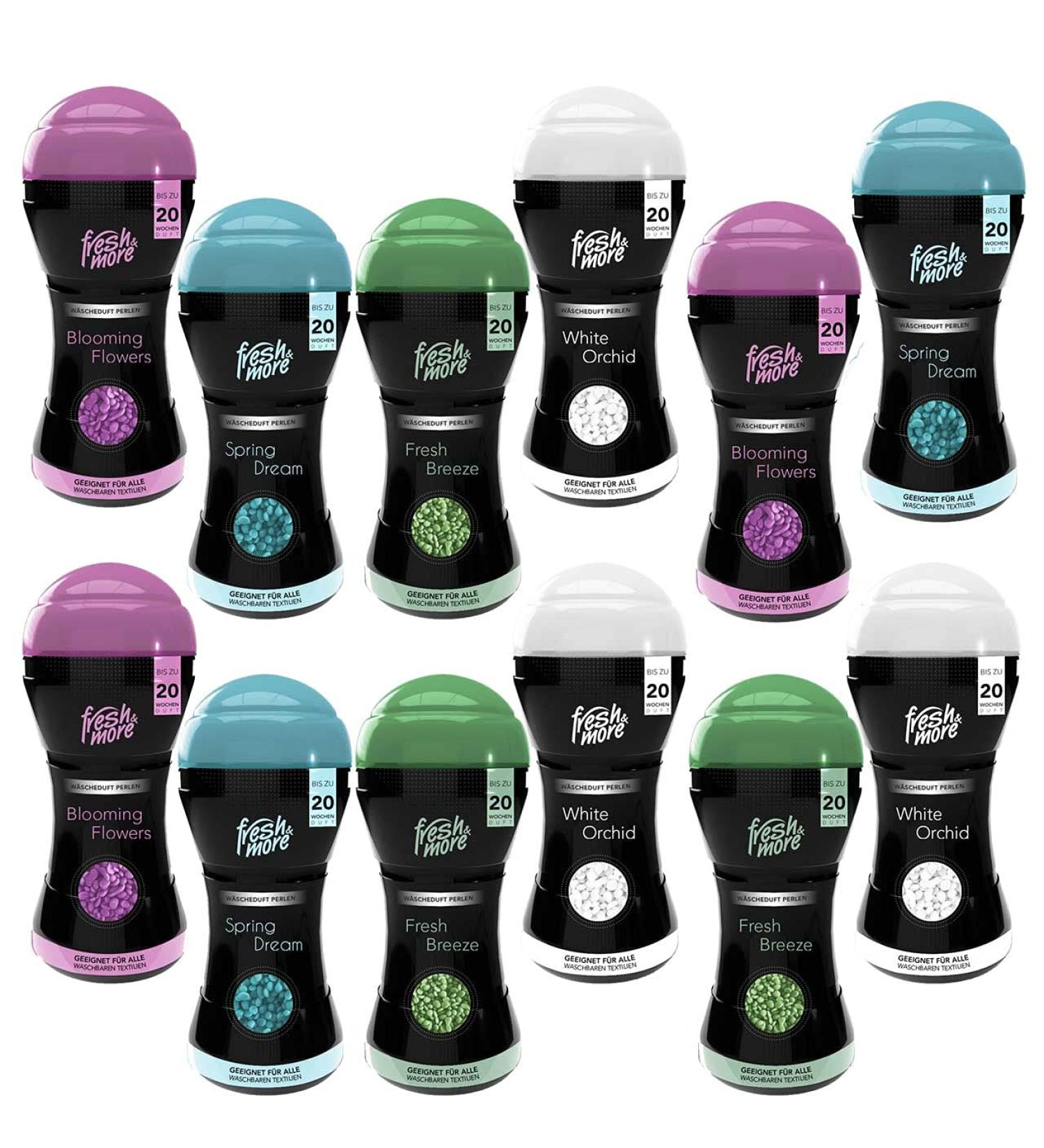 12x Fresh&More laundry fragrance pearls laundry perfume mix package (12x 210g)